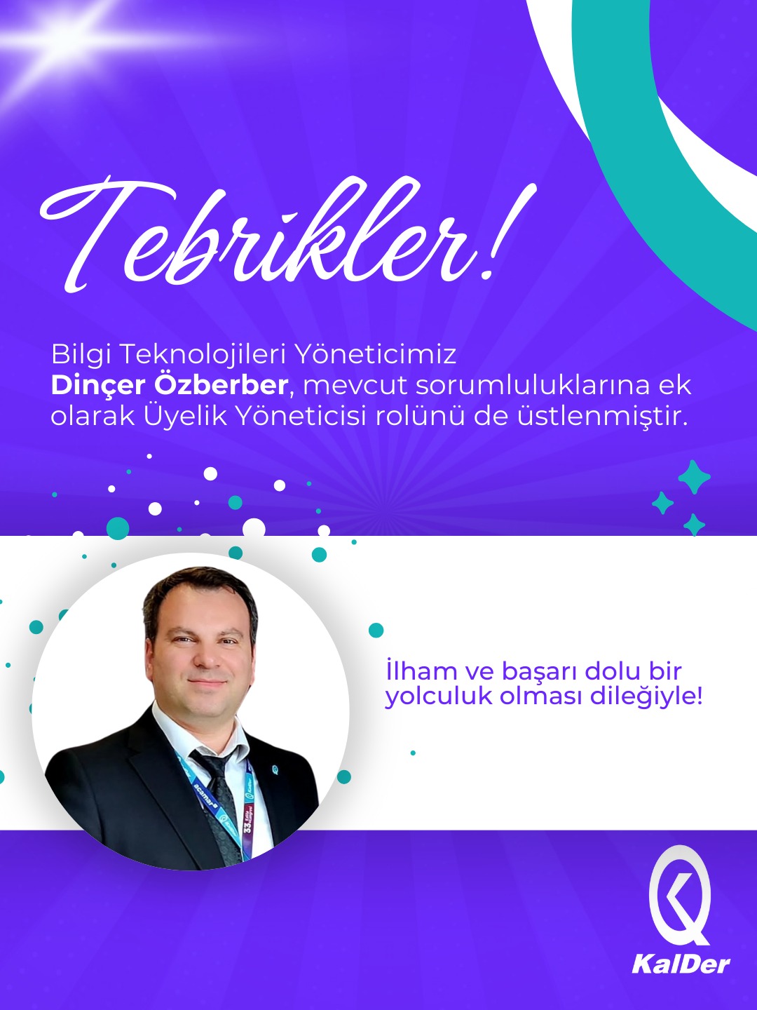 ⭐KalDer’de üyelerimizle ilişkilerimizi daha da güçlendirmek ve üyelik deneyimini geliştirmek amacıyla organizasyon yapımızı güçlendiriyoruz!
Bu kapsamda, Bilgi Teknolojileri Yöneticimiz Dinçer Bey, mevcut sorumluluklarına ek olarak Üyelik Yöneticisi rolünü de üstlenmiştir. 🎉
Üyelerimize daha yakın, daha etkin ve daha değer odaklı bir yapı kurmak için çalışmaya devam ediyoruz. ❤️
#KalDer #Üyelik #KaliteYolculuğu #KurumsalMükemmellik