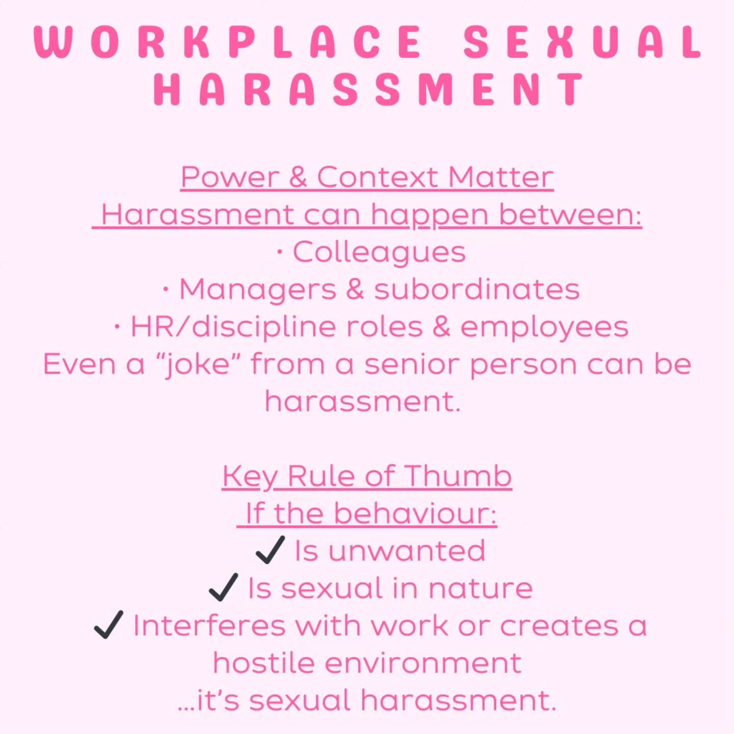 Let’s be clear — sexual harassment isn’t just the obvious stuff.
It’s the jokes, the comments, the messages, the stares… basically, anything that makes someone uncomfortable or unsafe 😬
Employers have a duty to:
✔ Define harassment clearly
✔ Train staff regularly
✔ Provide safe ways to report
✔ Investigate fairly and act
Prevention + awareness = healthy culture ❤️💼
Safe workplaces = happy workplaces.
👉 Can you spot behaviour that might be harassment? Comment below 👇
#WorkplaceRespect #HRCompliance #LabourLawSA #SexualHarassmentPrevention #EmployeeRights SafeWorkplace ZeroTolerance ProfessionalBoundaries GDPEO WorkplaceCulture EmployeeRelations POPIA FairWorkplace HRSupport