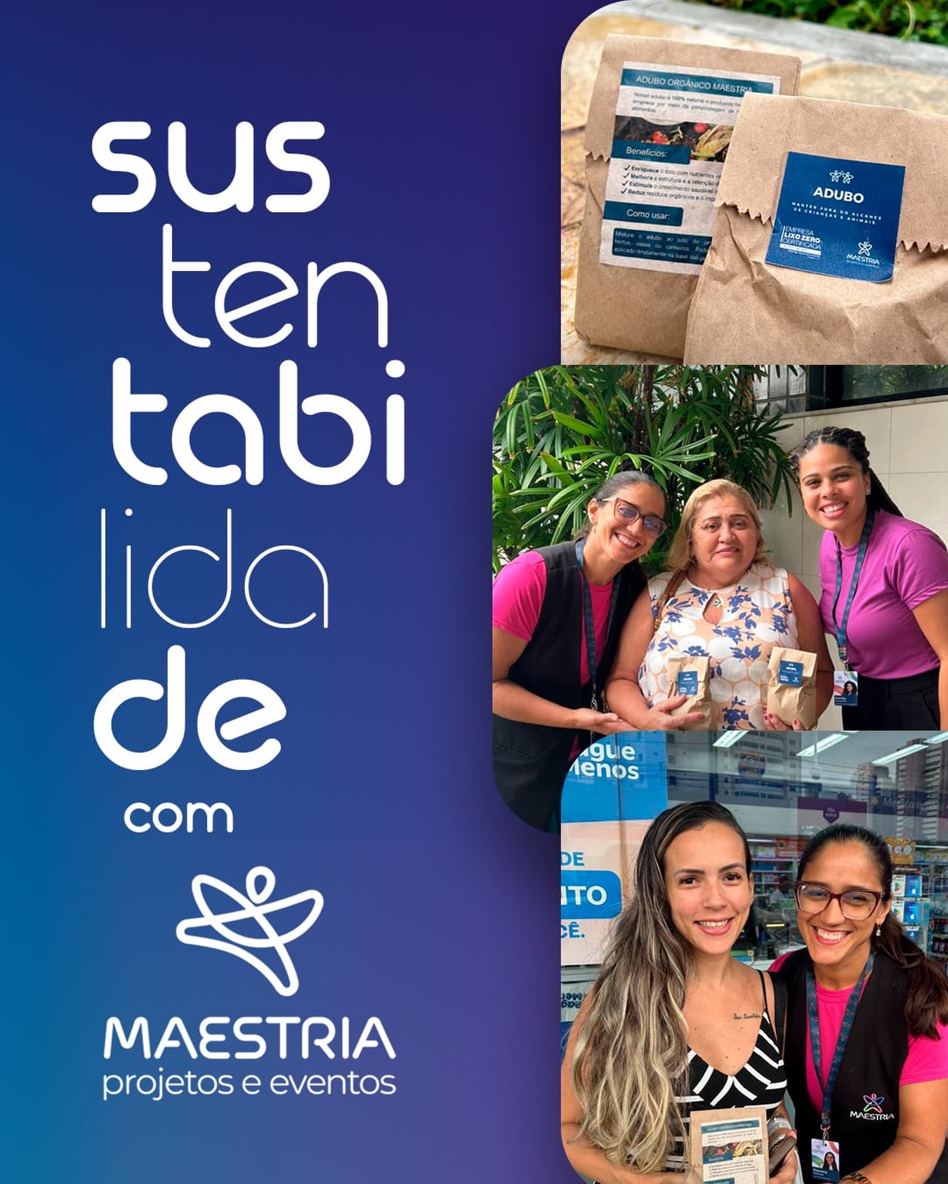 Na Maestria, a sustentabilidade faz parte da nossa rotina.
Através da compostagem dos resíduos gerados internamente, transformamos o que antes seria descartado em adubo natural. 🌿
E mais do que produzir, fazemos questão de compartilhar: nossos colaboradores realizaram hoje a entrega do adubo produzido na Maestria aos vizinhos de sala, passantes e aos arredores do Complexo São Mateus, reforçando nosso compromisso com os selos Lixo Zero e Empresa Amiga do Meio Ambiente.
Pequenas ações, quando feitas com constância, geram grandes impactos. 💚