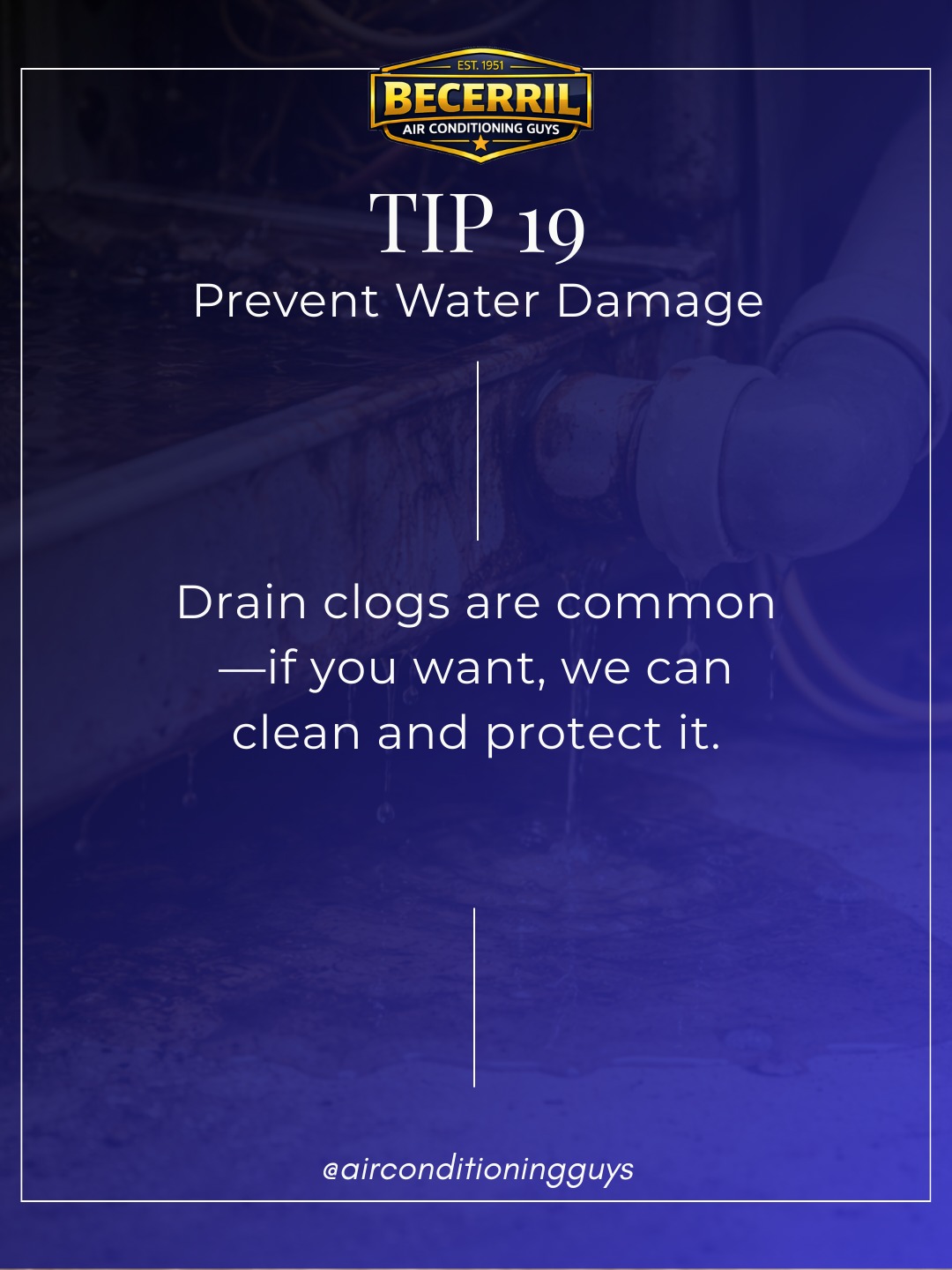 💧🧼 Prevent water damage! Drain clogs are common here—if you want, we can clean and protect it. 📩 DM “DRAIN.”
#ElCentro #ImperialValley #HVACService #PreventDamag #acguys