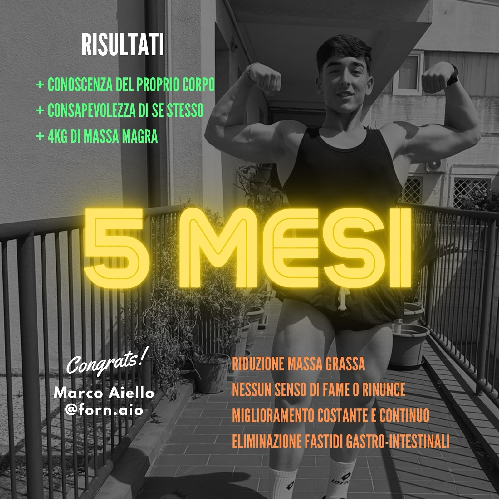 Sono estremamente orgoglioso di condividere i fantastici risultati ottenuti da Marco Aiello in soli 5 mesi di dieta personalizzata! 🍎💪
Quando Marco ha iniziato il suo percorso nutrizionale, ci siamo posti degli obiettivi chiari: migliorare la sua consapevolezza del corpo, aumentare la massa magra, ridurre la massa grassa e risolvere i disturbi intestinali e il gonfiore che lo affliggevano. E, oggi, posso dire con grande soddisfazione che Marco ha raggiunto e superato ogni aspettativa!
Risultati raggiunti:
🌟 +4 kg di massa magra: un aumento significativo che testimonia il duro lavoro e la dedizione di Marco.
🌟 Disturbi eliminati: grazie a una dieta diversificata e bilanciata, Marco non soffre più di gonfiore e problemi intestinali.
🌟 Riduzione della massa grassa: senza grosse rinunce o sofferenze, Marco ha saputo ridurre efficacemente la sua massa grassa, raggiungendo una forma fisica più sana e armoniosa.
Ciò che rende questo percorso ancora più straordinario è che Marco ha ottenuto tutto questo senza dover rinunciare ai piaceri della tavola o soffrire la fame. La chiave è stata un approccio equilibrato e personalizzato che ha permesso di integrare una varietà di alimenti salutari nella sua dieta quotidiana.
Marco, sei un esempio di determinazione e impegno. La tua trasformazione non è solo fisica, ma anche mentale, dimostrando che con la giusta guida e forza di volontà, ogni obiettivo è raggiungibile. Continua così!
Un applauso a Marco per il suo straordinario successo! 👏👏👏
Dott. Luca Zucchelli 👨🏻⚕️💪🏼
#nutrizione #alimentazione #volontà #costanza #miglioramento
