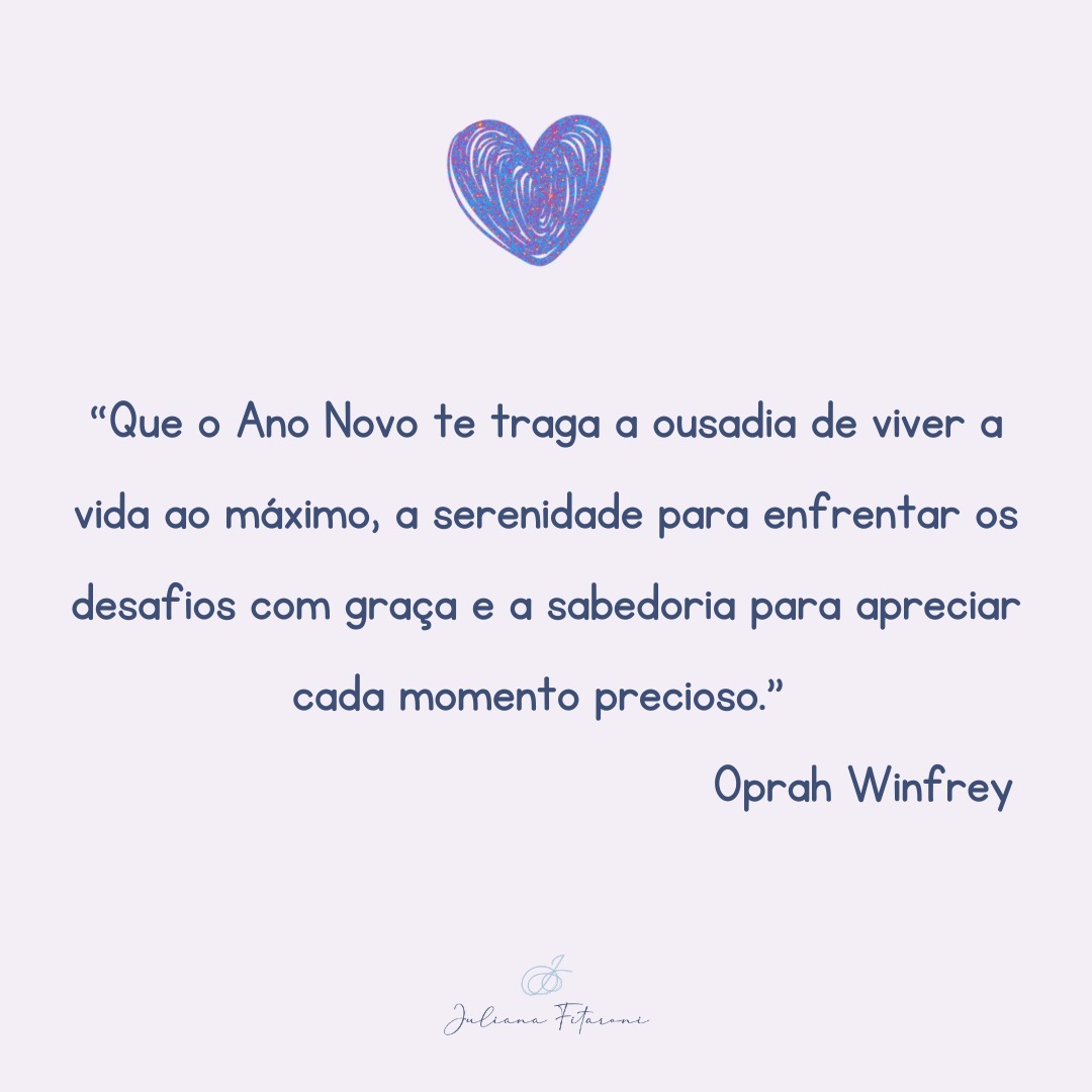 Olá, pessoal!
Feliz Ano Novo!
Iniciando 2024 com a certeza de que cada desafio é uma oportunidade de crescimento!
Desejo que este ano nos dediquemos ao nosso desenvolvimento pessoal, à busca de novos horizontes e à realização de metas transformadoras. 💪🌟
Vamos fazer deste ano um capítulo significativo da nossa jornada! 🤗
Juliana B. Fitaroni
Psicóloga
CRP 18/02964
#DesenvolvimentoPessoal #Feliz2024 #psicoterapiaonline #psicologiacuiabá