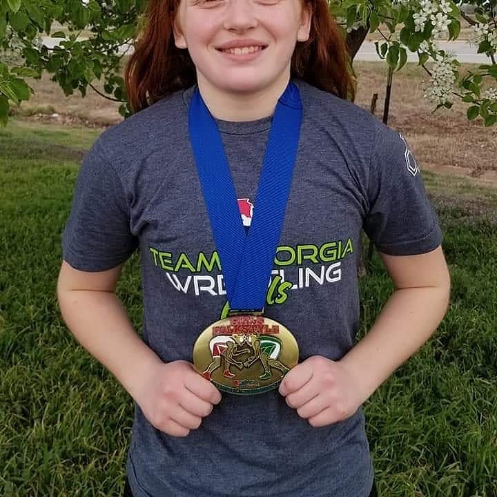 Elle winning a huge tournament #youthwrestlingclub