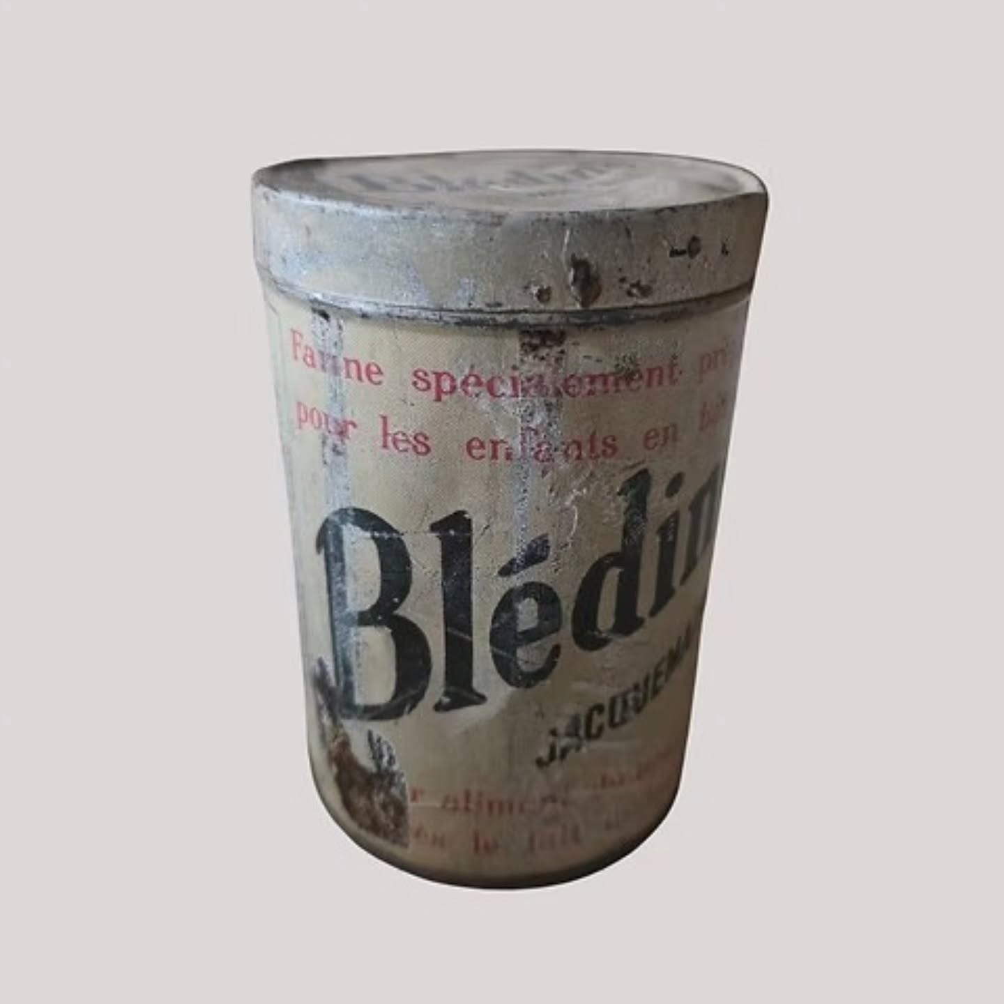Antique French Blédine Tin by Jacquemaire – Early 20th Century | https://share.google/1hihFx9WNp1Bjya2R #stufftoyouandme