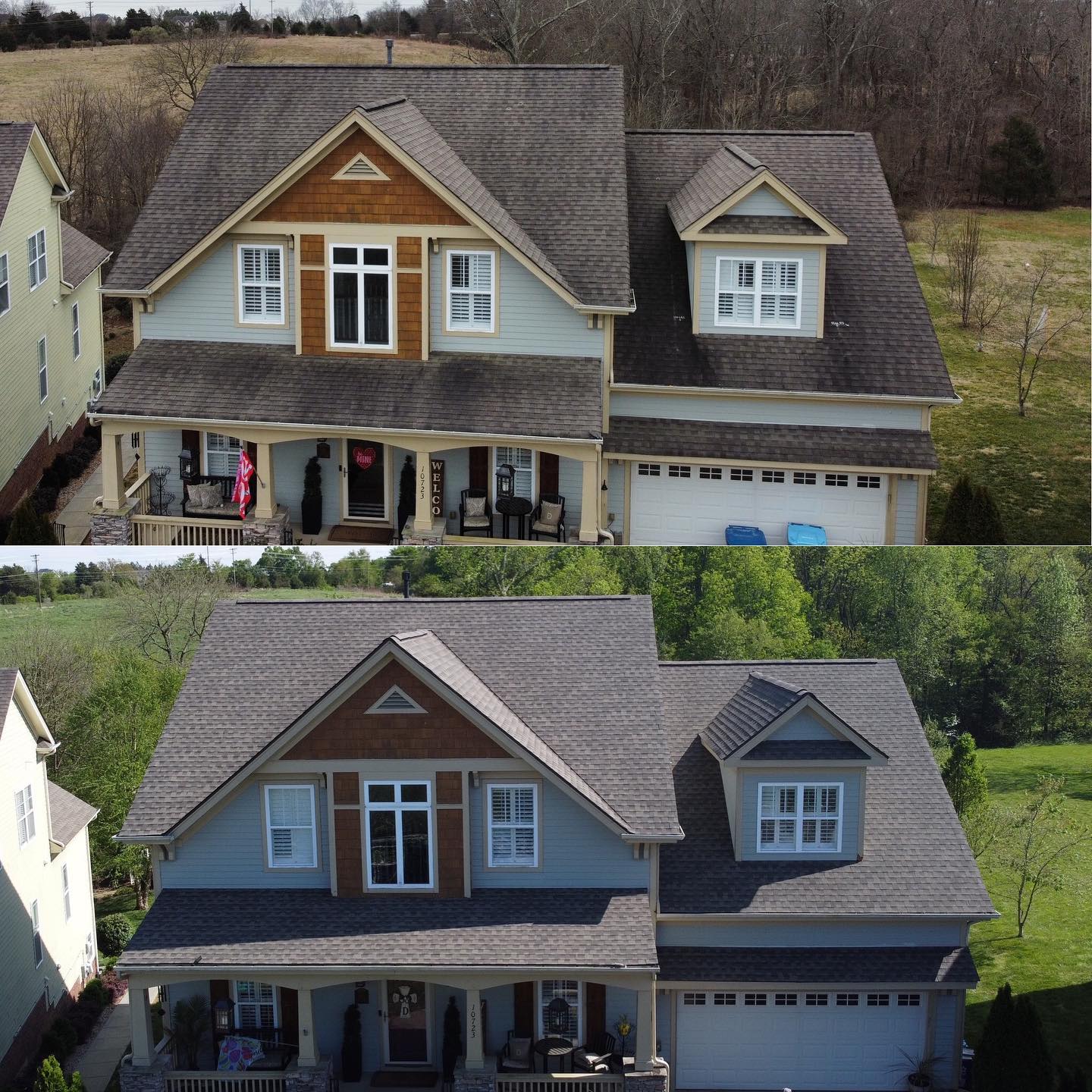 Re-roofed with GAF Timberline HDZ shingles - Weathered Wood in Huntersville, NC