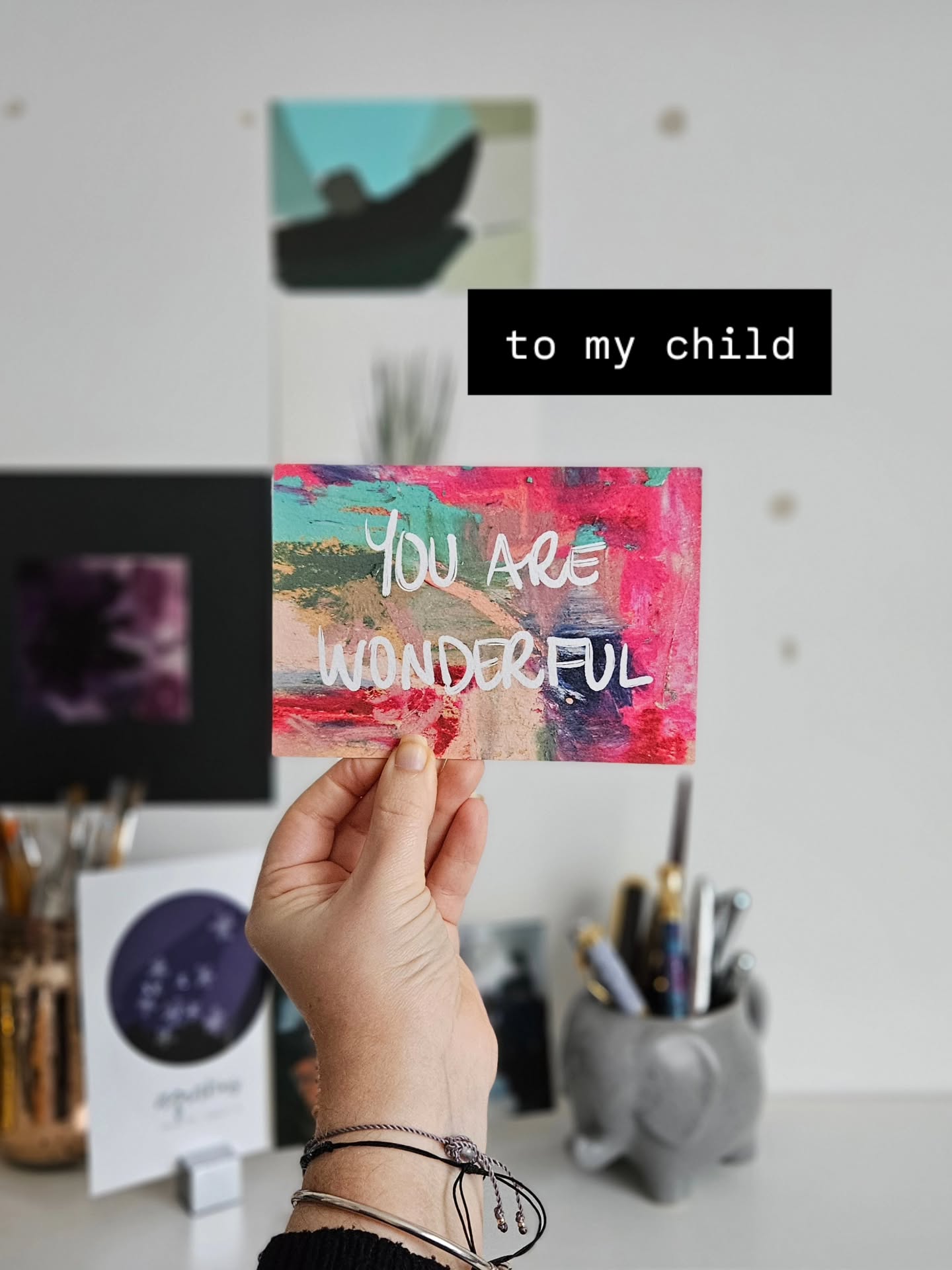 Secondary school and Year 7 can be brutal.
Never met so many monstruous, vile, horrendous creatures called children (are we sure they are children?)
I loved my Secondary school experience 100/10!
(in Portugal it starts really in Y10, so comparison is a bit unfair...)
In our house, we ditched the fake positivity trend.
We encourage the honest positivity, with acceptance that some days will be shit, sometimes things will go very wrong, we will have negative feelings, but we will continue to persevere and be our best version.
I did this little card and left it on my daughter's desk for her arrival after school.
She's the best and we love to let her know we love her so much 🩷🩵💜🤍
#youarewonderful #handmadecards #handmadebypipacrafts