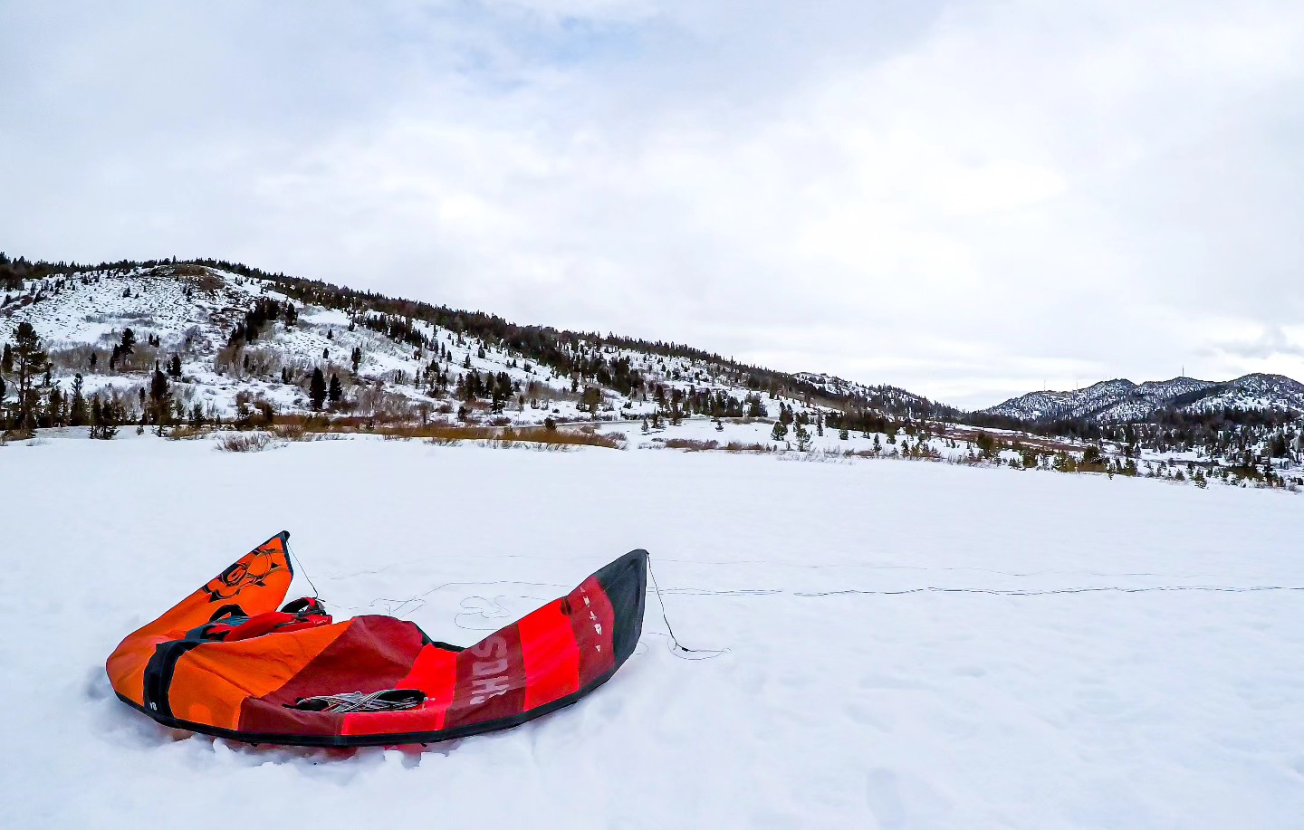 Tahoe Kites still training in #winter #snowkiting