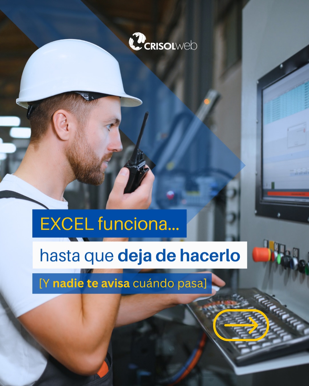 Cuando la operación crece…
· La complejidad aumenta.
· Las decisiones cuestan más.
Y la visibilidad deja de ser un lujo para convertirse en una necesidad.
Ahí es donde muchas empresas empiezan a replantearse sus herramientas.
En tu experiencia:
👉 ¿En qué momento Excel empezó a quedarse corto en tu operación?
¿Producción, costos, inventarios… o todos a la vez?
Te leemos en los comentarios
#TecnologíaIndustrial #TransformaciónDigital #GestiónDeProducción #CrisolWeb