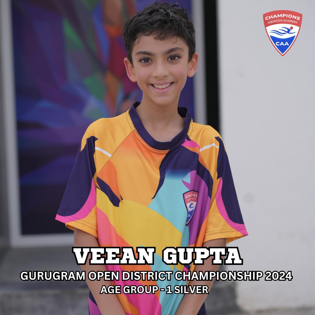 Introducing Veean Gupta - Our Budding Swimmer
Congratulations to Veean for an outstanding performance at the Gurugram Open District Championship 2024 where he won a silver medal
Letâs give a big round of applause to Veean for his fantastic achievement and wish him even more success in the future!
#VeeanGupta #ChampionsAquaticsAcademy #SilverMedalist #SwimmingChampion #GurugramDistrictChampion #ProudMoment #FutureChampion #SwimStrong #Inspiration #AthleteSpotlight