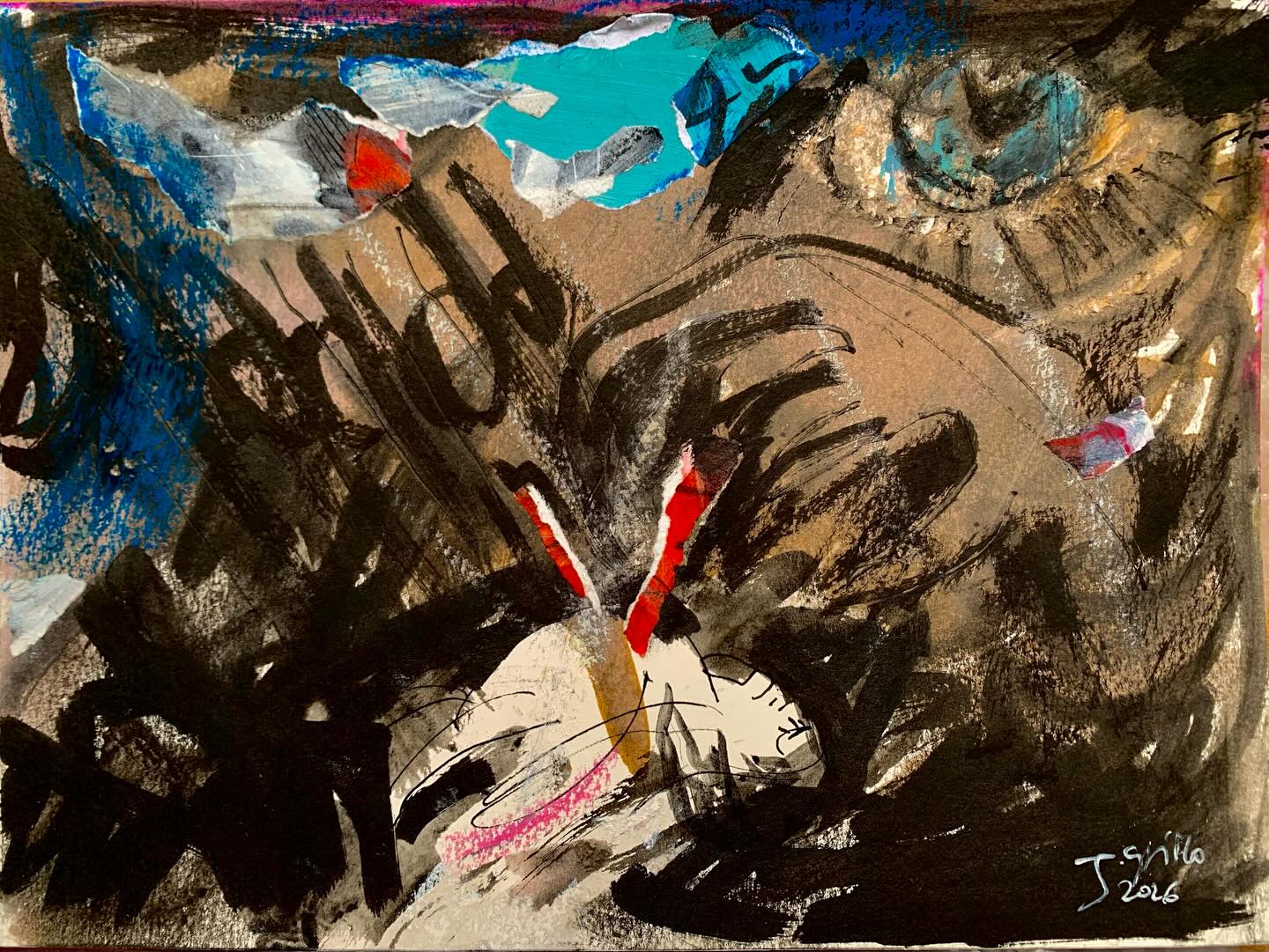 A new small format « 𝙑𝙊𝙊𝘿𝙊𝙊 »
mixed media on paper 20x 30cm
#femmeartistepeintre #jgrimo #lyricabstraction #provencealpescôtedazur #seekinspirecreate