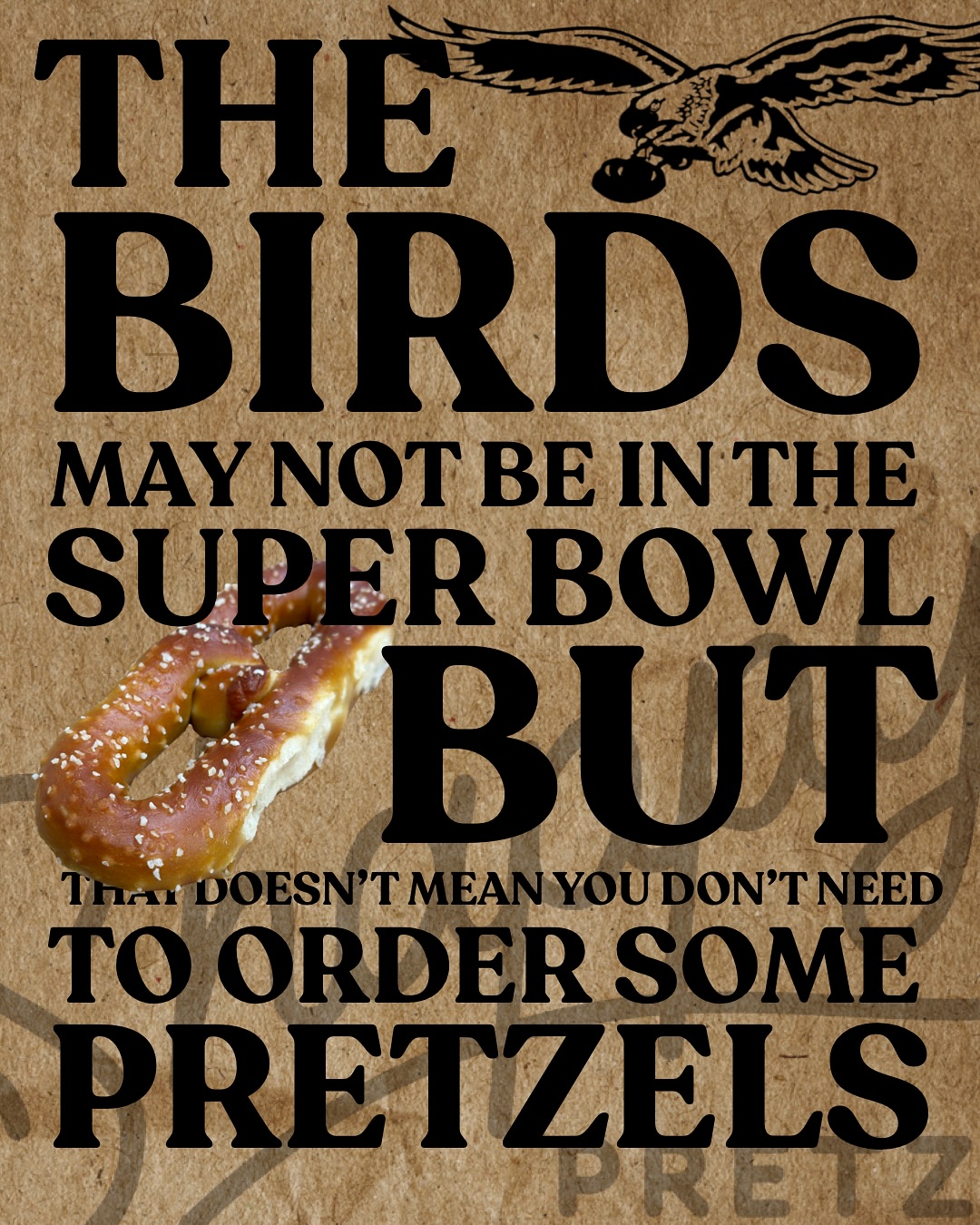 PRETZEL PICK-UP SUPER BOWL MORNING IS ON. Pre order now! 🏈