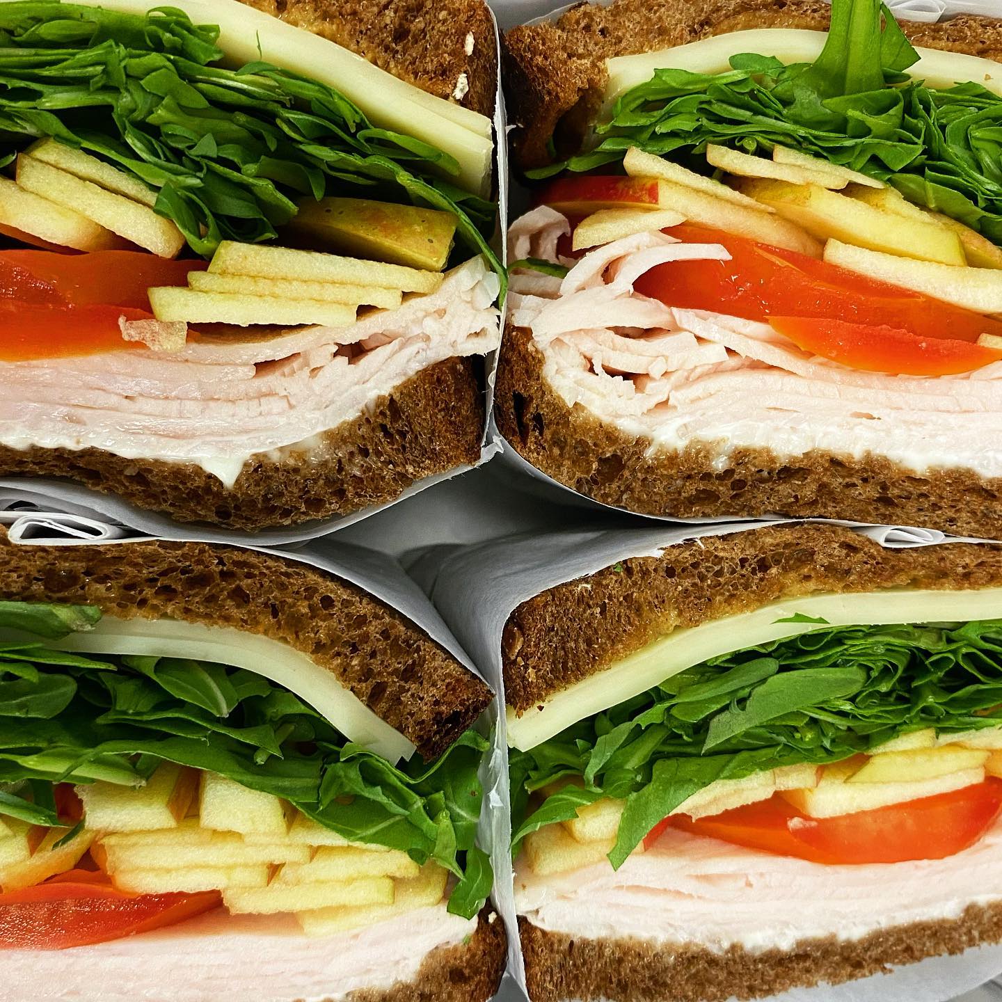 Turkey,Apple Sandwich