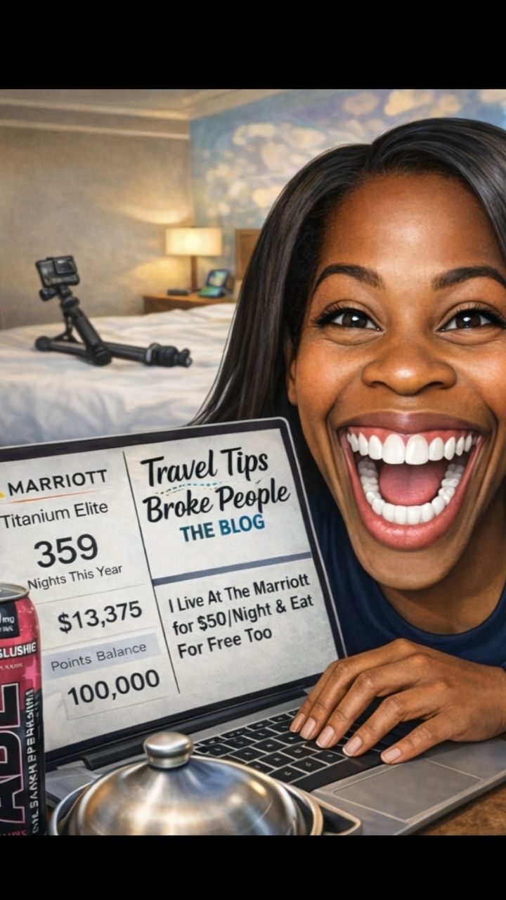 Yes, I finally hopped on the ChatGPT trend too! 😂 If you’ve been following along on my full-time travel adventure for a while, I’m curious, does this actually feel accurate? 🤔
If you’re new here, Hi, I’m Ashley! For the past 5 years, I’ve been traveling, eating, exploring, & living full-time in hotels, usually at a Marriott property 😉, on about $500/week.
I started in 2020, during a time when I was unemployed & on a very limited budget & I slowly turned then this travel adventure from an extended vacation into an actual lifestyle I’ve learned how to sustain strategically.
In 2025 alone, I spent 359 nights in Marriott hotels for just over $13,000, simply because I understand loyalty programs, timing, and how to get the best value when traveling.
I write about all of this in my blog, Travel Tips For Broke People, where I break down how I find affordable hotel stays, why full-time travel can sometimes be cheaper than maintaining an apartment, and how to travel comfortably without breaking the bank. You can check out my travel blog at www.TravelTipsForBrokePeople.com
I’m also so incredibly thankful for the Clubhouse social audio app, where for the past five years I’ve been live streaming 7 days a week for 12+ hours a day. Social audio has allowed me to connect with fellow travel lovers in real time & has become a truly life-changing platform for earning a full-time income, another reminder that location-free income doesn’t have to look the same for everyone.
🚫 No trust fund.
🚫 No sugar daddy.
🚫 No pretending it’s glamorous all the time.
✅ Just a lot of planning, flexibility, and learning things the hard way so I can share what actually works.
#blacktravelmovement #blackdigitalnomad #blacktravel