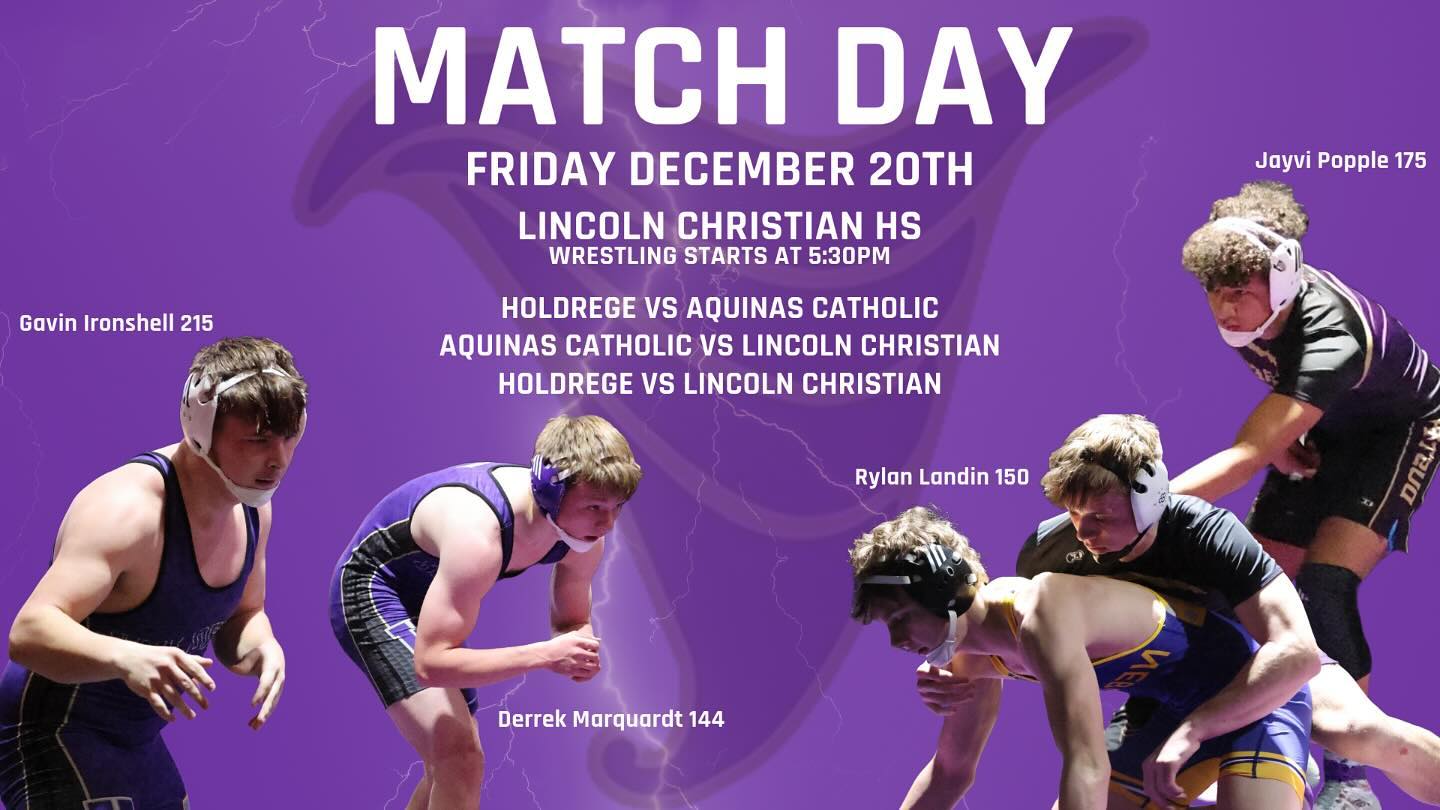 Match Day!
We are in Lincoln tonight for a triangular with Lincoln Christian and Aquinas Catholic!
Our first dual against Aquinas will begin at 5:30pm!