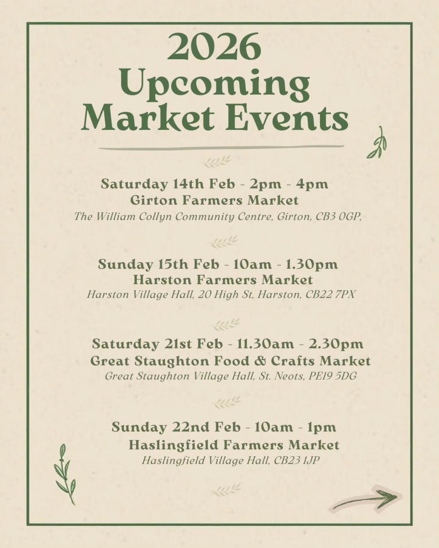 Where you can find us over the next two months! ๐ฟ๐
Reminder! You can preโorder through our website to make sure your pastureโraised chicken is ready and waiting for you!
Just choose your event, fill in the preโorder form, and then swing by our stall on the day to pay and collect. Easy ๐๐ฌ
What market will we see you at? Let us know below โฌ๏ธ
๐ www.castorspastures.co.uk
#pasturerasiedchicken #organiceating #SupportLocalFarms #farmersmarketuk #OrganicChicken