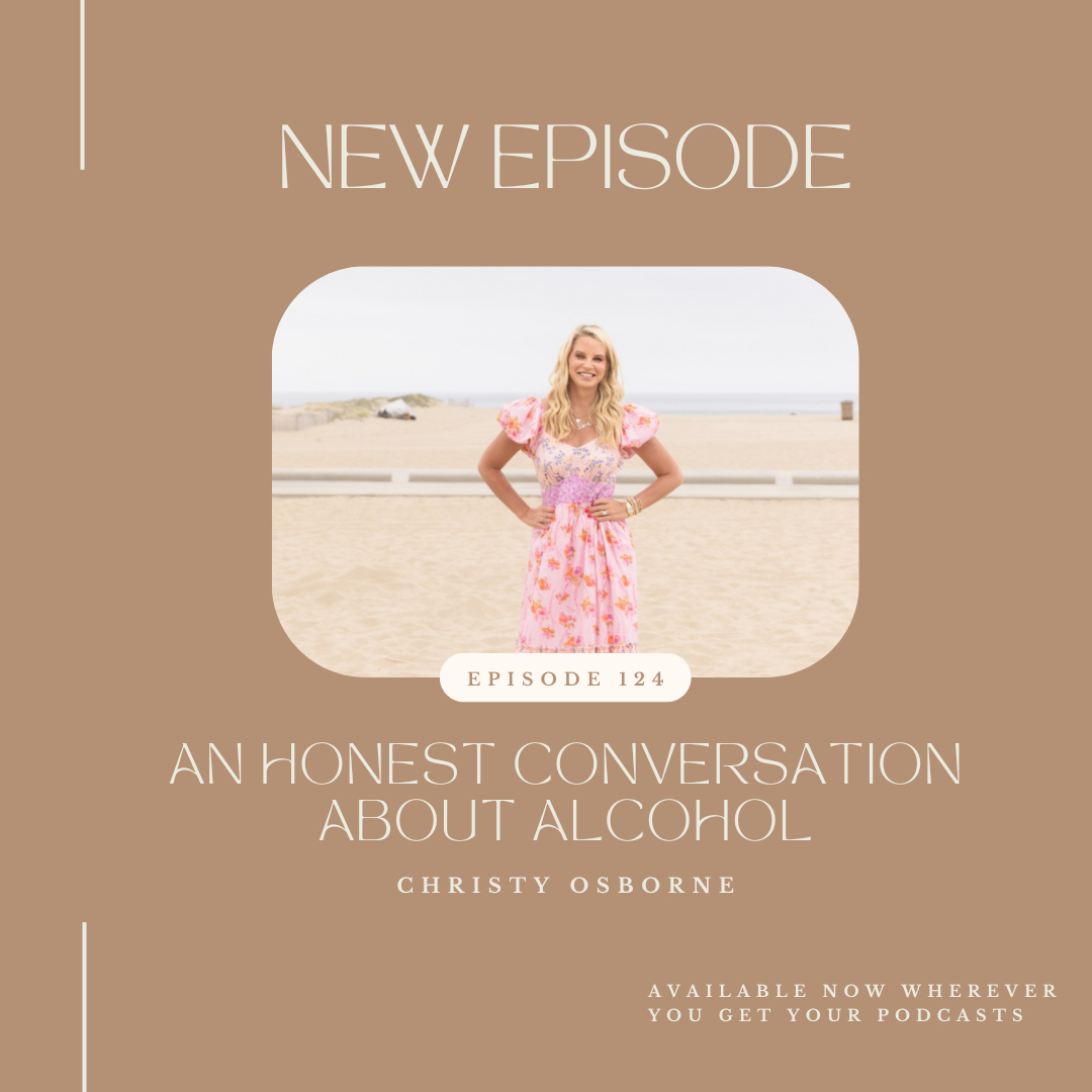 Christy Osborne joins the podcast to have an open and honest conversation about our relationship with alcohol. Sharing her story, we also talk about the physiological effects of drinking, the case for moderation vs. sobriety, mommy wine culture, and what makes alcohol a taboo subject in Christian circles.
This is something I've been thinking a lot about the last few years and hits close to home for so many reasons. Grateful to have this chat with Christy!
Available on Apple Podcasts, Spotify, iHeartRadio and Audible ✨