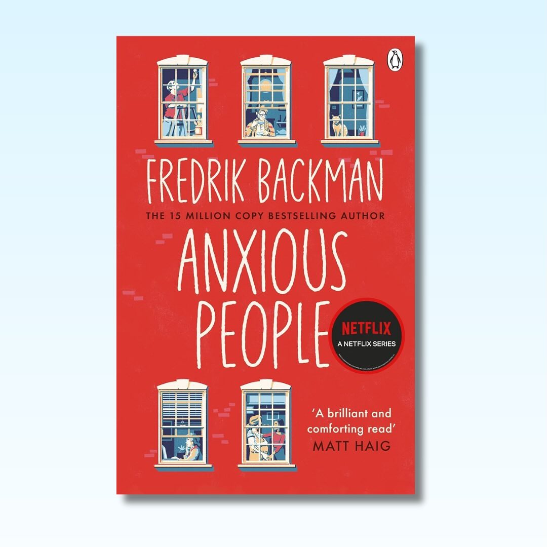 “It’s New Year’s Eve and House Tricks estate agents are hosting an open viewing in an up-market apartment when an incompetent bank robber rushes in and politely takes everyone hostage... For Anna-Lena and Roger, busy buying-up apartments to fill the hole in their marriage, it’s something else to talk about. For Julia and Ro, panicky parents-to-be, it’s yet another worry. Lonely bank manager Zara only came here for the view. While 87-year-old grandmother Estelle seems rather pleased by the company... As the police gather outside, the anxious strangers huddled within try to make the best of a very sticky situation—but could it be that they have a whole lot more in common than meets the eye?”
❤️ ❤️ ❤️ ❤️
If you, like me, loved Backman’s ‘A Man Called Ove’, then you will definitely appreciate the sensitive, funny, poignant read that is ‘Anxious People’.
The omniscient narrator’s voice is beautiful; it is incisively observant, warm, and so human.
One of my favourite lines was about literature itself: “That’s the power of literature, you know, it can act like little love letters between two people who can only explain their feelings by pointing at other people’s.”
This book inspired me to go and read all of Backman’s work.