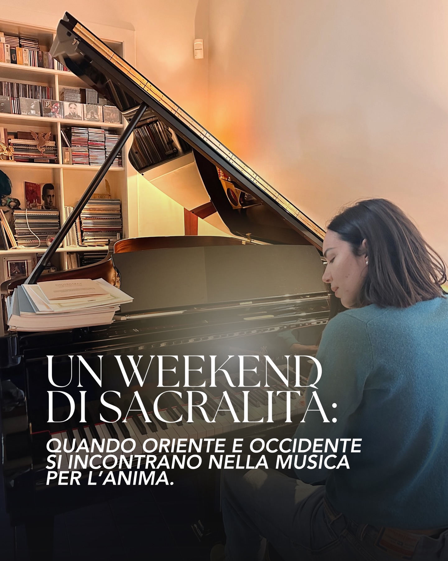 Un fine settimana immerso in una dimensione di Luce profonda, di ascolto autentico, di intuizioni che si rivelano e di nuova linfa creativa.
Il 2026 sta aprendo porte inaspettate e portando con sé progetti meravigliosi, visioni che prendono forma e incontri che sanno di destino.
Tra questi, uno mi emoziona in modo speciale: la nascita di un progetto insieme alla straordinaria pianista Gloria Campaner, autentico prodigio della musica classica, artista che incanta i palchi di tutto il mondo con la sua sensibilità e la sua forza espressiva.
Per me è un onore e una gioia poter creare qualcosa insieme a lei, un dialogo artistico che unisce mondi, vibrazioni e linguaggi.
Un viaggio sonoro dove Oriente e Occidente si ascoltano, si rispecchiano e si fondono, dando vita a un’esperienza che va oltre la musica: è incontro, è respiro, è visione condivisa.
Non vediamo l’ora di potervi svelare tutto.
Sta nascendo qualcosa di raro, e sentiamo che sarà solo l’inizio. ✨
#musica #spiritualità #orienteeoccidente #condivisione