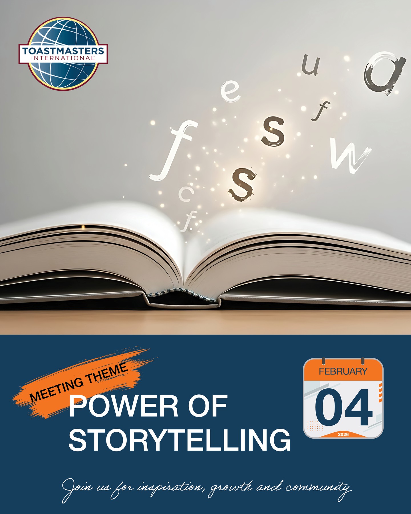 Tell it so they feel it. That’s the difference between being heard… and being remembered.
Next week at Unicorn Tribe Toastmasters, we’re exploring The Power of Storytelling with a special workshop on how to turn experiences into stories that truly connect.
🦄 Virtual | Feb 4 | 7 PM PT
🎤 Guests welcome
Link in bio
📧 unicorntribetoastmasters@gmail.com
#Storytelling #ToastmastersLife #CommunicationSkills #LeadershipDevelopment #VirtualEvents #UnicornTribe