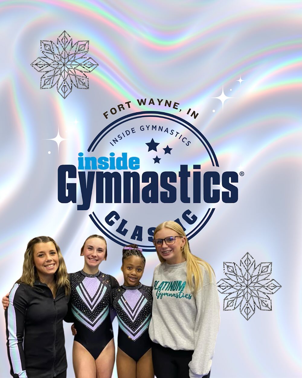 It’s meet weekend in Fort Wayne at the Inside Gymnastics Classic! Good luck and safe travels to all of our athletes!❄️🤸♀️