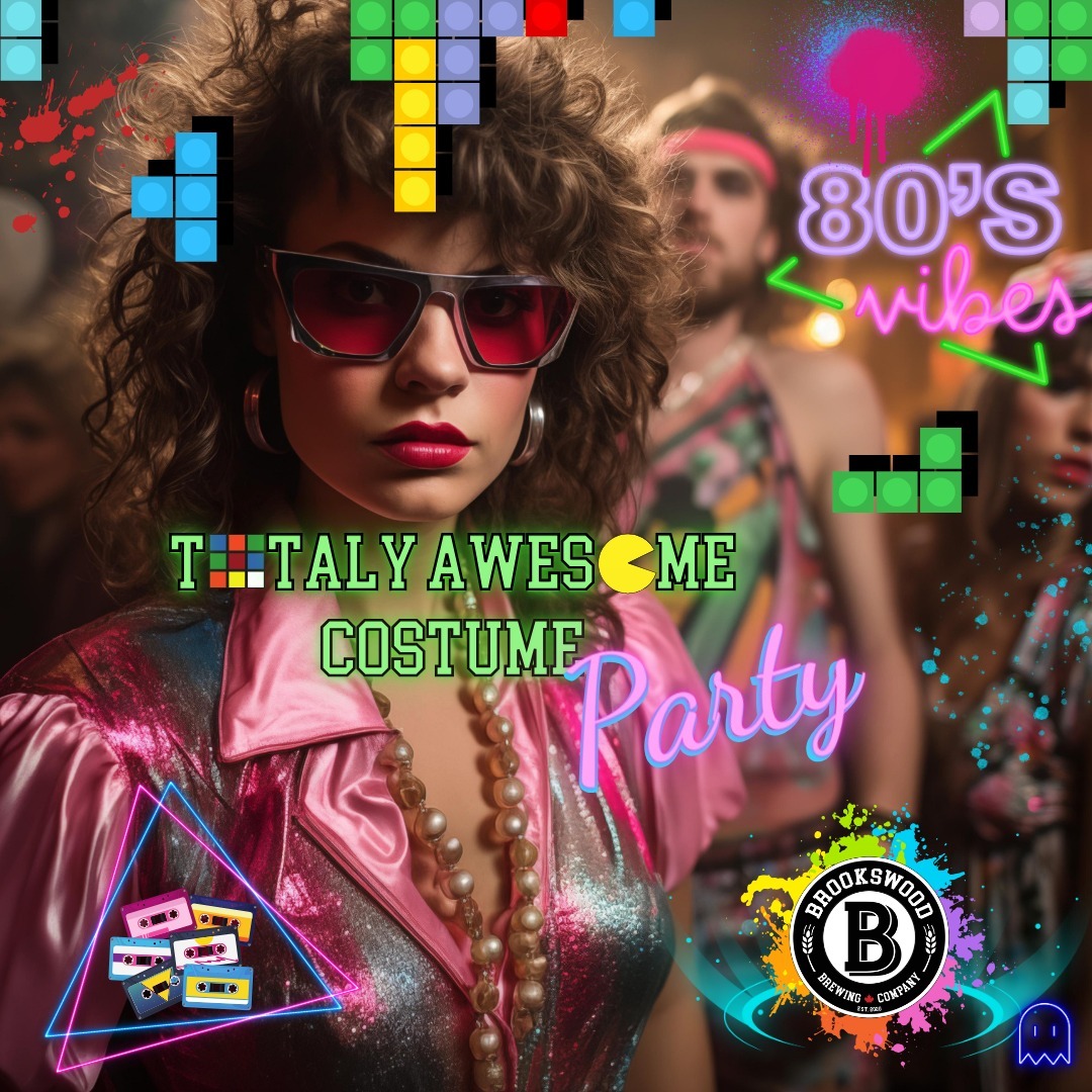 Nov 24: Get ready for a night of 80โs nostalgia at @brookswoodbrewingco costume party! Dress up in your best 80โs attire, enjoy live music by @stevehalfnights Halfnights, and win prizes for the best costume! ๐บ๐ #80sParty #CostumeContest