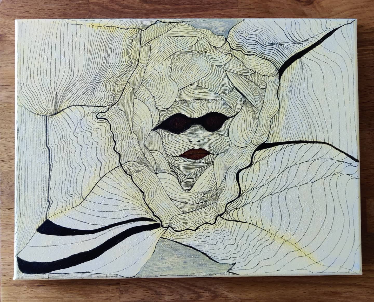 Acrylic painting & ink line abstract......
#abstractart #abstractpainting #artofinstagram #art