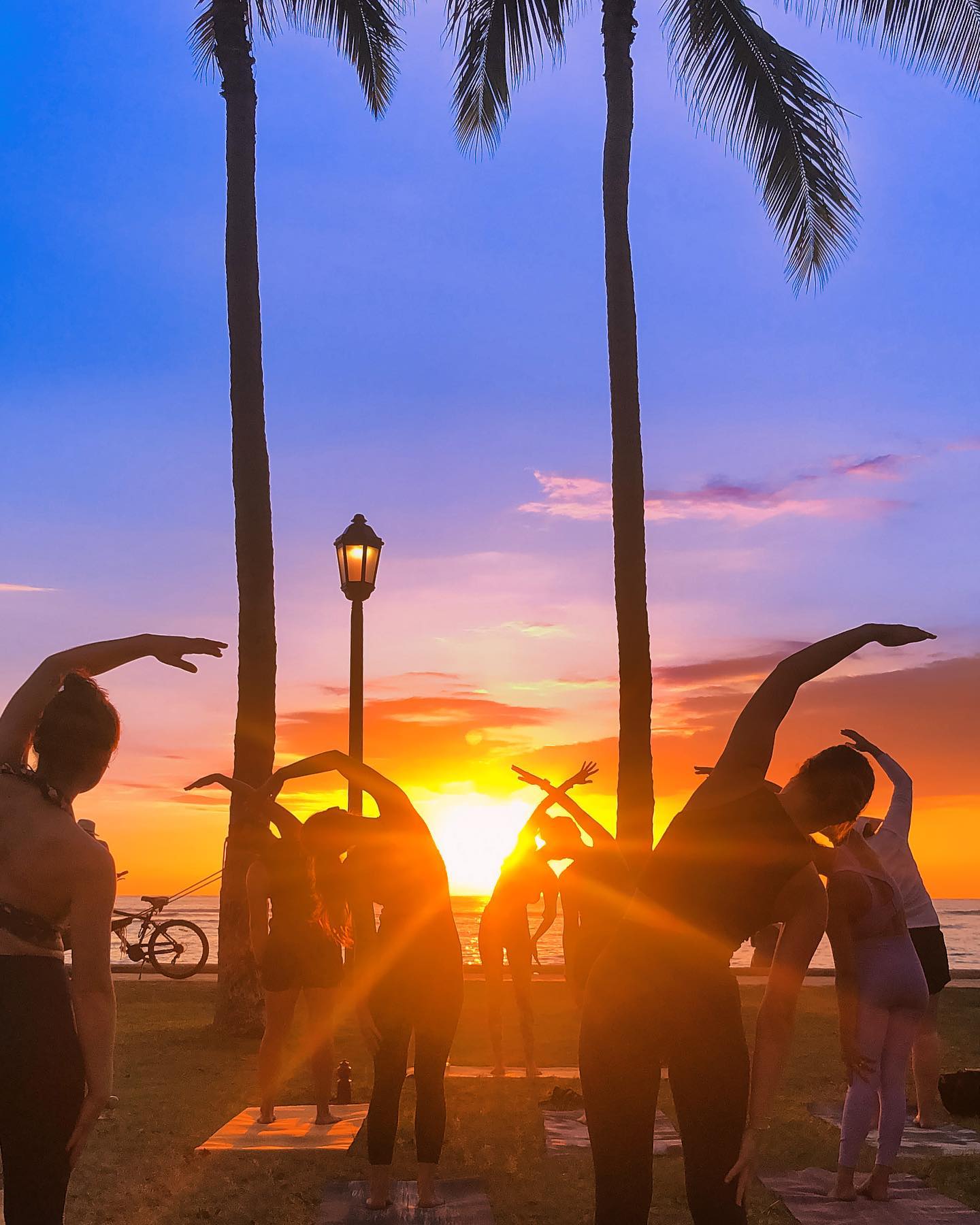 Magical sunsets while practicing yoga? YES PLEASE ☀️
.
WAIKIKI YOGA CLASS SCHEDULE :
☀️ MONDAYS + WEDNESDAYS 6.30PM
GLOW & GROW Yoga
active • feel good + meditation
🌈 TUESDAYS 6.30PM
FLOW & RESTORE Yoga
gentle • slow • restorative
🌺 THURSDAYS 6.30PM
FUSION FLOW YOGA
therapeutic • functional • beginner
🌴 SATURDAYS 8.30AM
BLISSFUL FLOW Yoga
playful • intuitive • feel good
See highlights to book or visit www.overtherainbowyoga.com