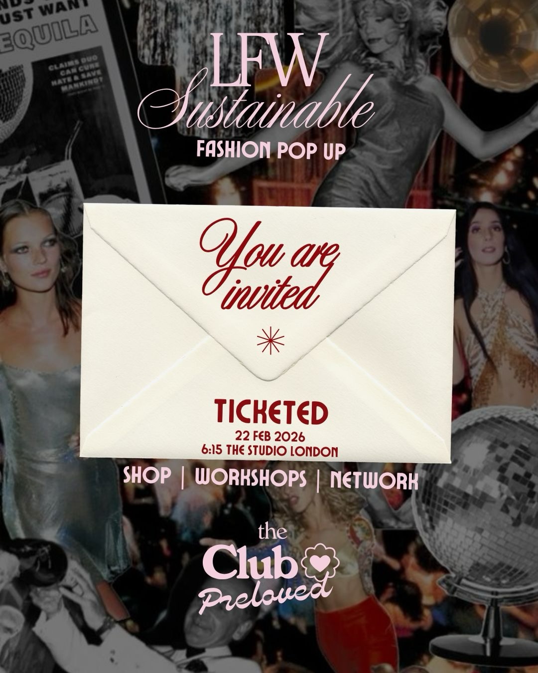 London Fashion Week… but make it sustainable. 🪩♻️ The Club Preloved Studio Pop-Up is happening.
On Sunday 22nd Feb, we’re taking over The Studio 6:15, a stunning canal-side space near Old Street, EAST LONDON, for an intimate sustainable fashion pop-up celebrating circular style, creativity, and the future of conscious shopping.
Hosted by the incredible @milovogue - upcycled + vintage womenswear & accessories, with workshops running throughout the day.
This is a small space, big energy event, with 7 carefully curated brands showcasing, so tickets will be limited.
✨ Featured sustainable brands:
@milovogue | bold upcycled + vintage womenswear
@sistersister.preloved | premium preloved wardrobe staples
@ziyou.studio | power tailoring for the fluid, free & gender-neutral
@lost_in_roses_ | rare designer vintage + accessories
@posieco__ | iconic handmade heart bags made from recycled fabrics
@etherealtreasuresss | vintage jewellery + the sickest antique watches
@_sarafina_m | statement upcycled suits with serious edge
Expect vintage treasures, upcycled fashion week energy, conscious creators, press, influencers, and a room full of people doing fashion differently.
🪩 Ticketed public event, spaces are limited. Want early access when tickets go live? Comment CLUB below and we’ll send you the ticket link first.
London Fashion Week… but for the circular fashion revolution.
TCP
——-
LFW | London Fashion Week Event | sustainable fashion | LFW pop up | LFW Event | fashion event London | London sustainable fashion | London fashion pop up