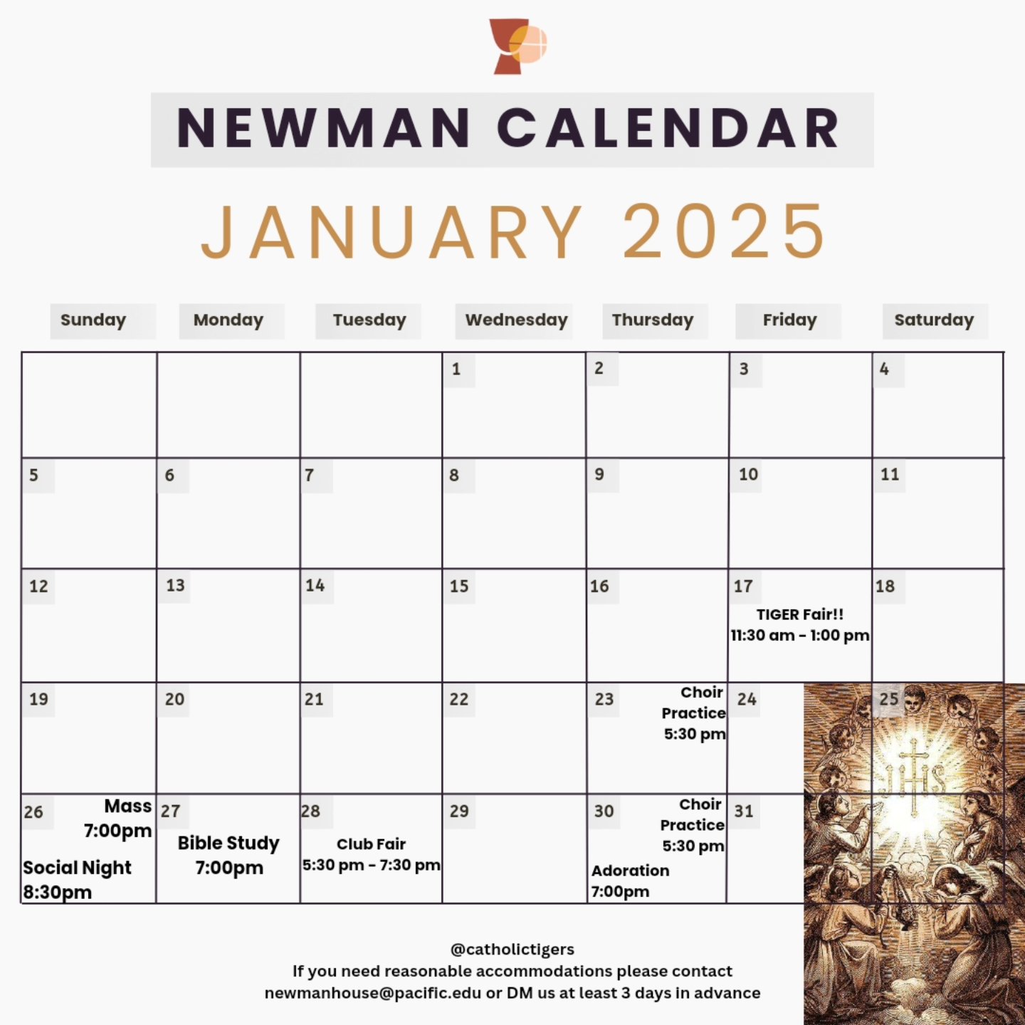 Here is our January Schedule. We are excited to see everyone ✨️🙏🏼