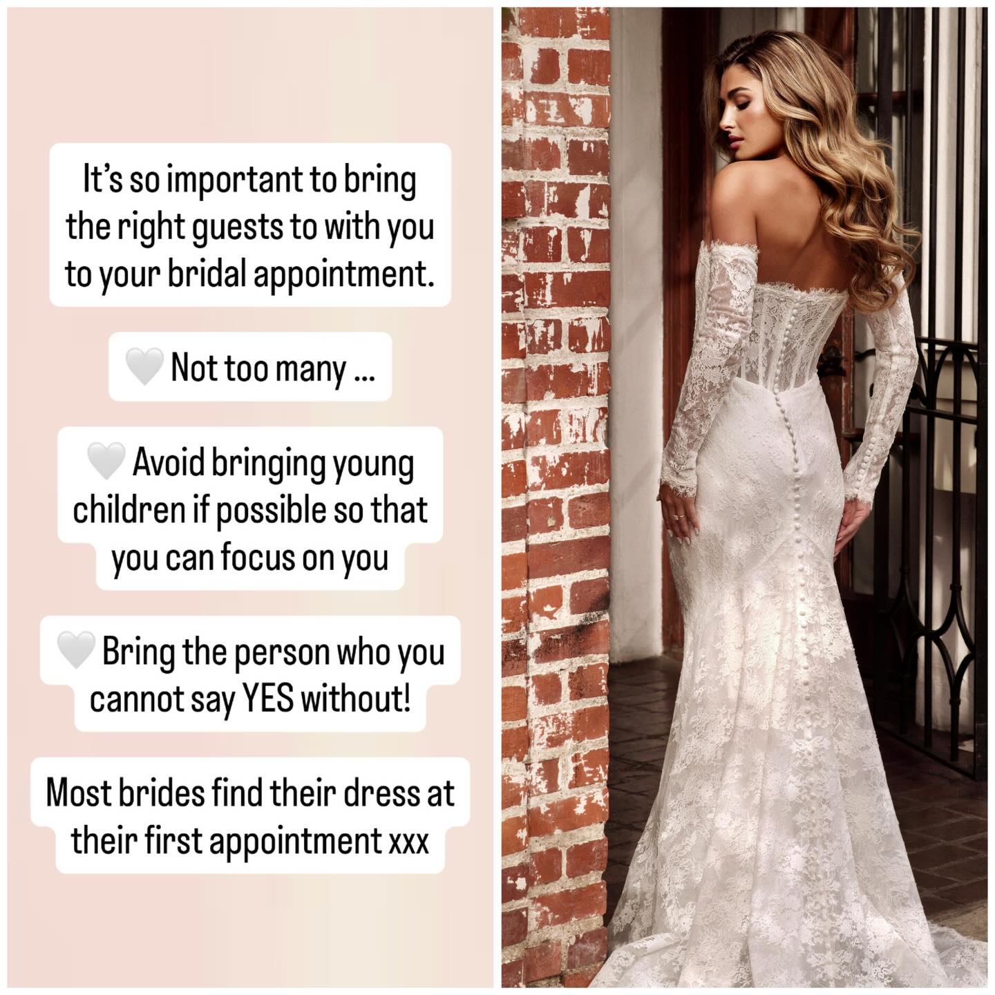 Itโs so important to bring the right guests with you to your bridal appointment. Have your support team with you, your biggest cheerleaders, and be ready to find your perfect dress ๐ฉท
Book your bridal appointment with us today xxx
#thebridalloungenewcastleunderlyme #bridalshop #teambride #womensupportingwomen #sayyestothedress