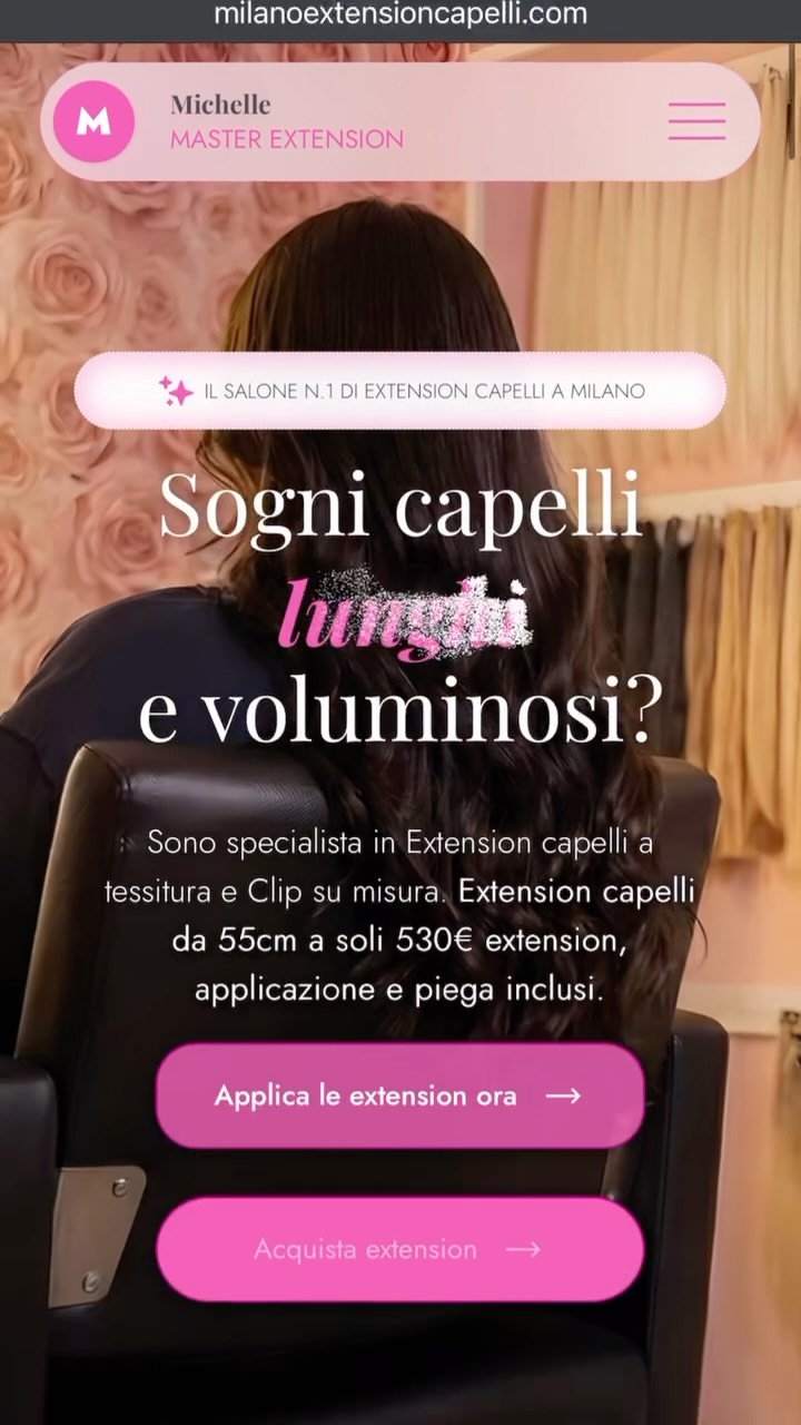 Sito web per extension capelli
#wix #wixstudio #hairextension #extensioncapelliveri