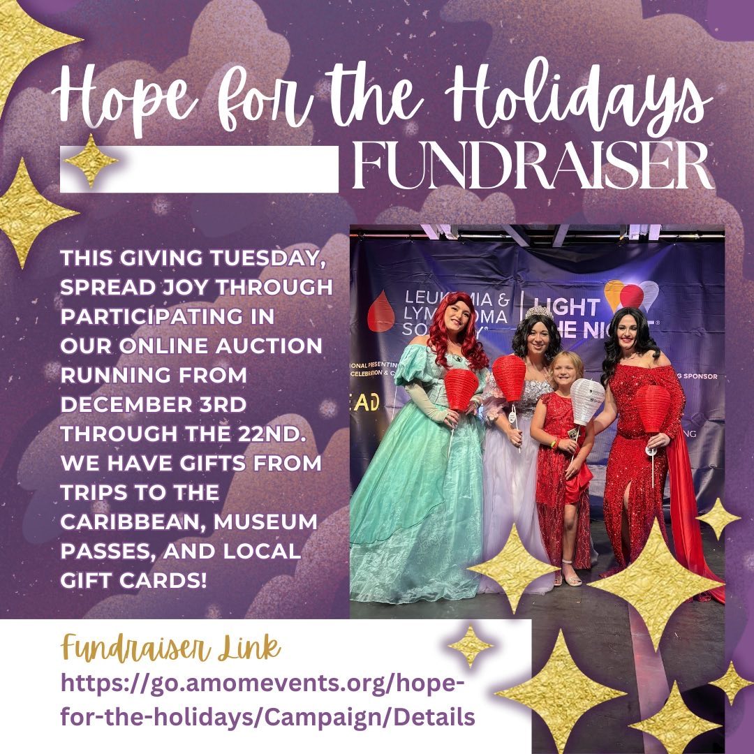 Hope for the Holidays is our annual fundraiser in which we say thanks to all of our supporters for their help this past year. All donations, monetarily or otherwise, allow us to reach so many children and bring so much magic across Wisconsin, Michigan and northern Illinois!
This year's celebration will take place virtually with an online auction running from December 3rd through the 22nd. The link to participate in our virtual auction is here!
https://go.amomevents.org/hope-for-the-holidays/Campaign/Details
In addition to the online auction, we will also have ways to participate in person including a rubber duck fundraiser at Farm 42 in Brooklyn, WI, and a Dine 2 Donate event at Texas Roadhouse on Watts Road in Madison, WI from December4th through the 6th. Show your server a picture of the flyer on the right, or mention "A Moment of Magic" and 10% of your bill will go towards supporting our chapter!
#givingtuesday