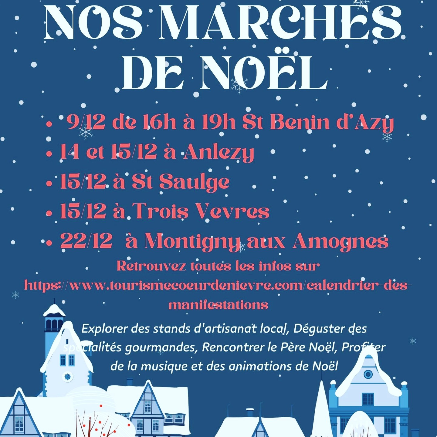 La Magie de Noël commence en ce début décembre...retrouvez tous les marchés de Noël en Cœur de Nièvre...🎉😂