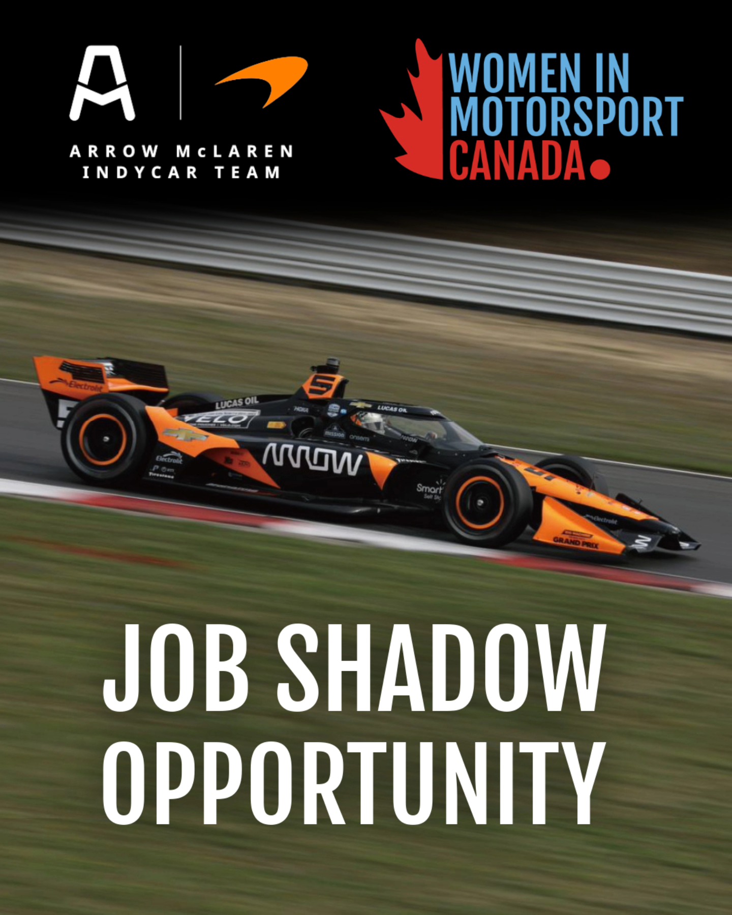 ⚠️JOB SHADOW OPPORTUNITY⚠️
We're BACK for the 2025 Toronto Honda Indy with some incredible job shadow opportunities for Canadian women looking to make their mark at the cutting edge of motorsport. 🔥🍁
You'll join WIMCanada and Arrow McLaren on Friday to learn from one of IndyCar's top teams! From watching the session live with the team, connecting with race engineers and experiencing the post-session debrief — this firsthand experience and insight is an invaluable behind-the-scenes experience.
We are looking for TWO women with a passion for race engineering to join us for this opportunity. If you're interested, DM us and let us know why you'd be a great fit before 11:59PM MST TOMORROW, Saturday July 12th! 🙌
*Chosen applicants will be responsible for transportation and any required accommodations.