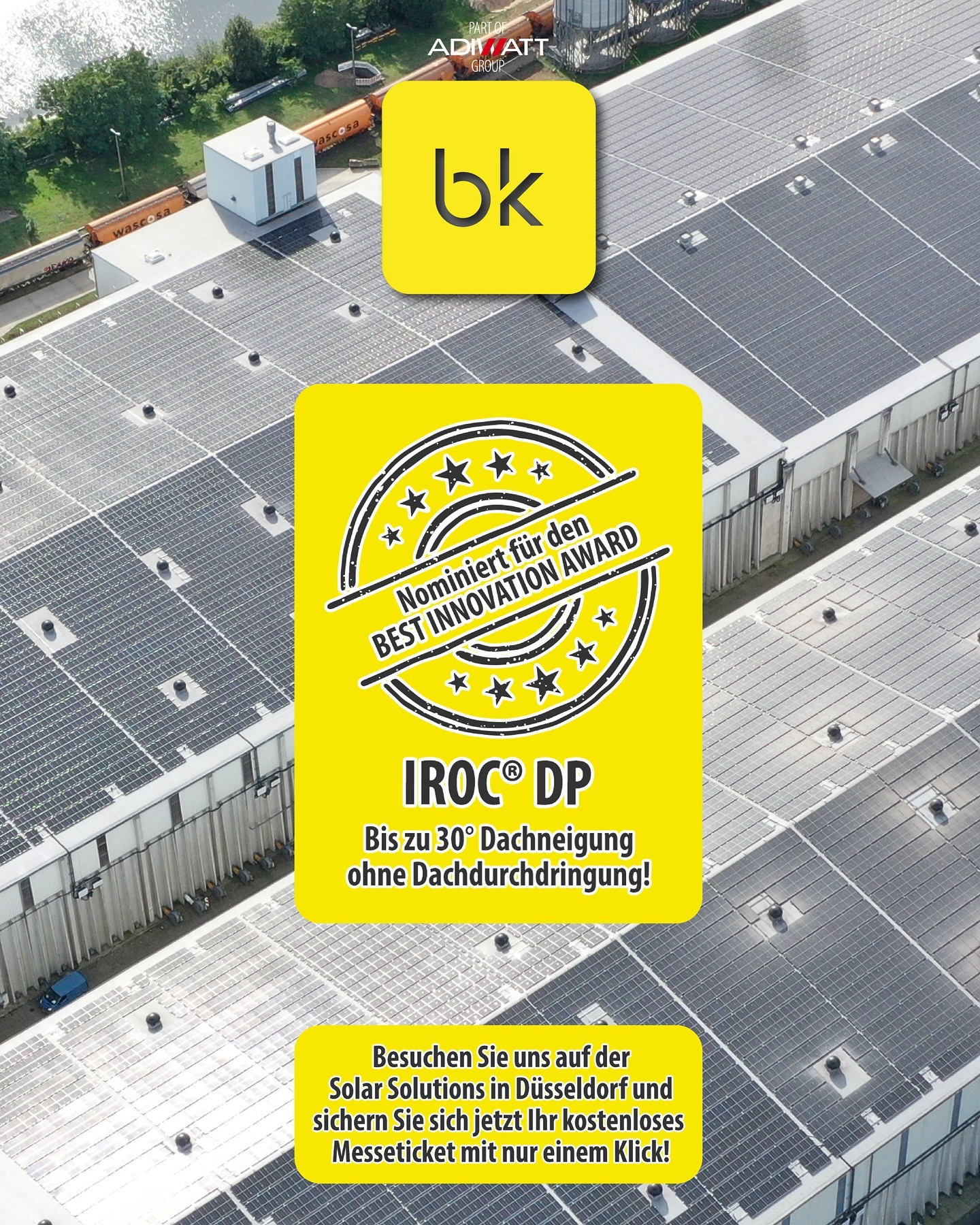 Besuchen Sie uns nächste Woche auf der Solar Solutions in Düsseldorf! Uns finden Sie am 27. und 28. November am Stand E6 in Halle 14, direkt gegenüber vom „Innovation Boulevard“.
Noch kein Messeticket? Wir laden Sie natürlich herzlich ein! Hier geht’s zum kostenlosen Ticket (gerne mit anderen teilen):
https://solarsolutionsduesseldorf.de/partner/BKSOLARE/
Freuen Sie sich schon jetzt auf viele neue und innovative B&K-Produkte! Und wer uns kennt, der weiß ganz genau, was es an unserem Stand sonst noch so zu entdecken gibt 🍻🌭😎
#tradefair #messe #photovoltaik #photovoltaic #solar #handwerk #elektriker #pvmodule #elektroinstallation #elektrotechnik #erneuerbareenergie #solarenergie #nachhaltigkeit #sonnenenergie #energie #energy #pv #strom #solarenergy #pvanlage #photovoltaikanlage #solarpower #solaranlage #solarpanels #solarsystem #solarmodule #greenenergy #renewableenergy #sonnenstrom #pvmontagesystem