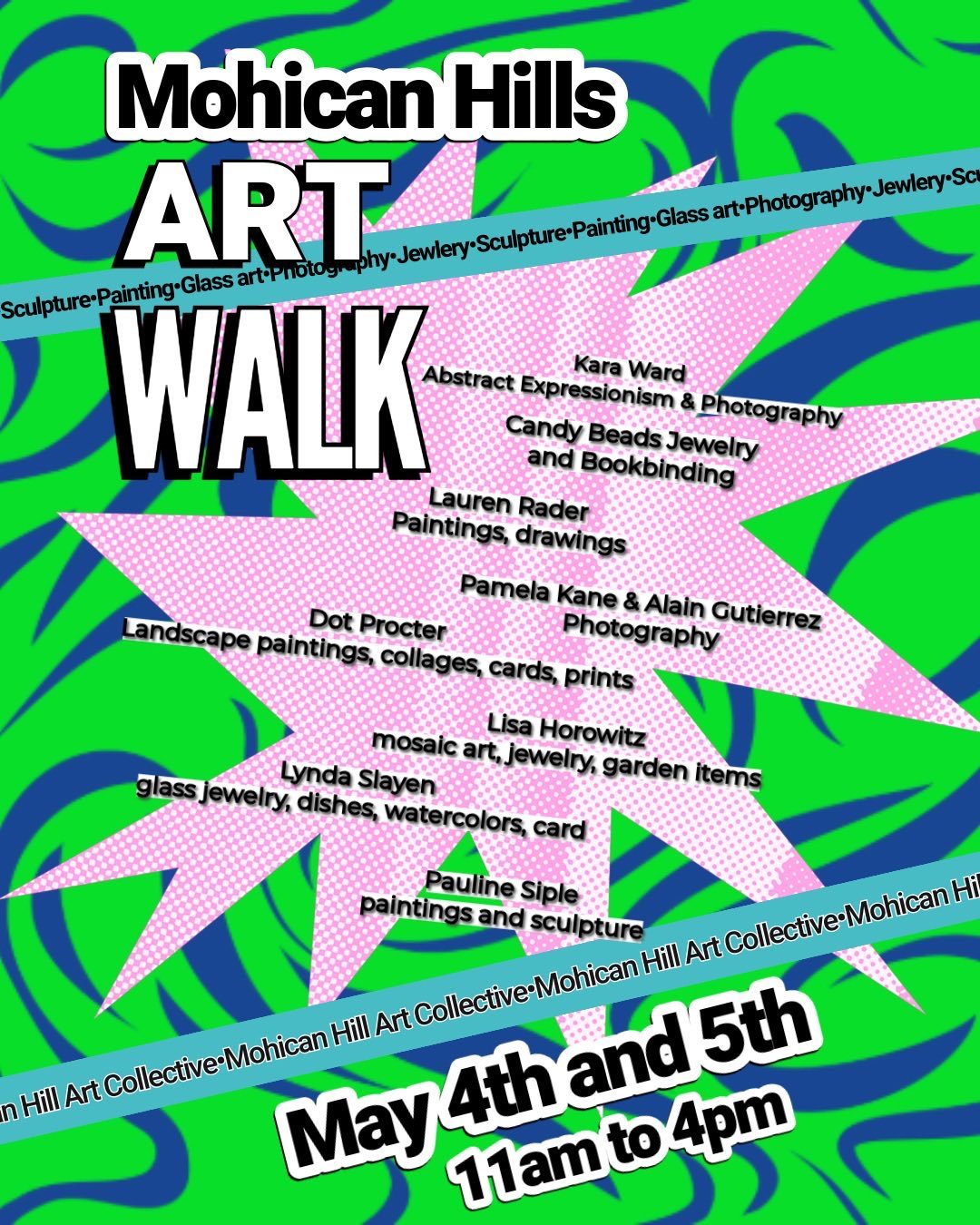 My Neighborhood Art Walk with 9 artists within walking distance. Map to come tomorrow! All are welcome. It’s a family-friendly affair!