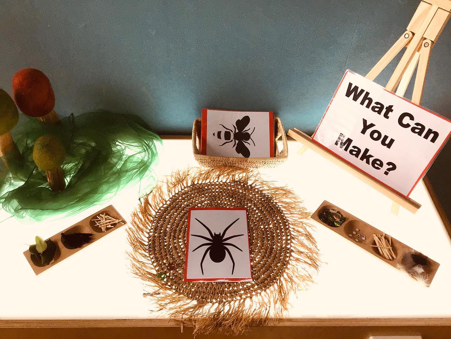 Recently our Kōwhai Room have been very interested in bugs and insects. Here is a provocation on our light table using bug/insect silhouettes and loose parts. Ngā tamariki were able to explore this in many ways using their own thoughts and ideas as they created their very own version.
#hatchearlylearningcentre
