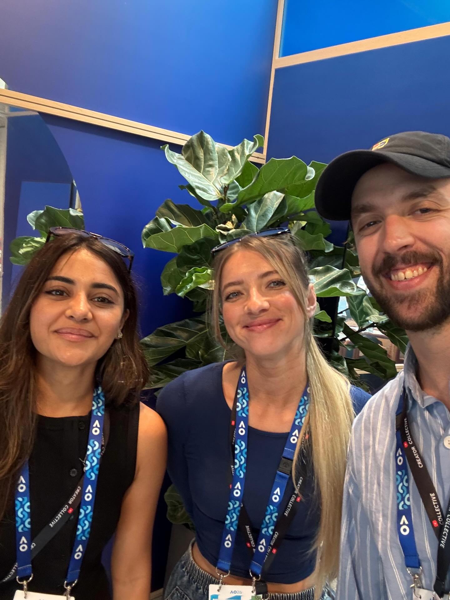 Great day at the @australianopen with @youtubecreators & @youtube 🎾💙 Thank you for having us!