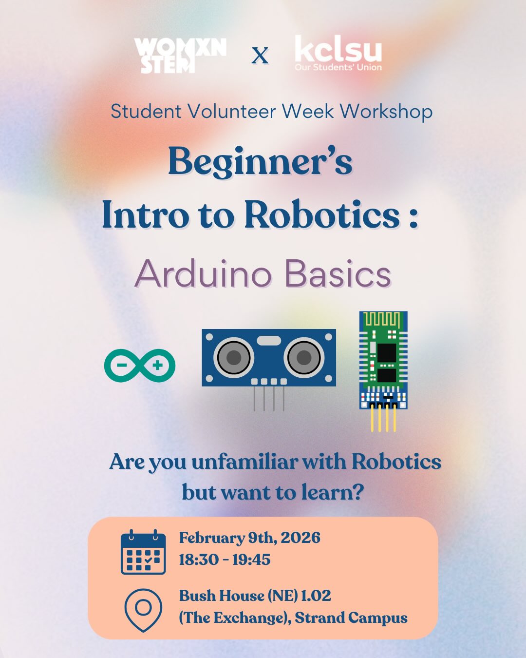 This event is apart of Student Volunteering Week run by KCLSU and looks to increase support for Womxn in STEMās Schools Outreach Programme, which delivers similar workshops to girls in Years 8 - 11 in state schools around London.
We would greatly appreciate a donation to support our programme at our JustGiving Page (link in bio)