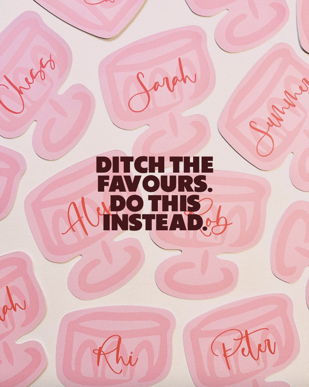 Some friendly advice from me 🫶🏽
Ditch the favours. Do this instead.
No-one is coming to your wedding and expecting a gift to take home. Realistically it’s getting left on the table.
Here’s what I would do instead…
Invest in amazing place cards.
You need them anyway so if your guests love them enough to take them home…winner.
And if some get left on the table…they served their purpose, made your tables look gorgeous, and you didn’t waste any money.
.
.
.
#onthedaystationery #weddingadvice #placecards