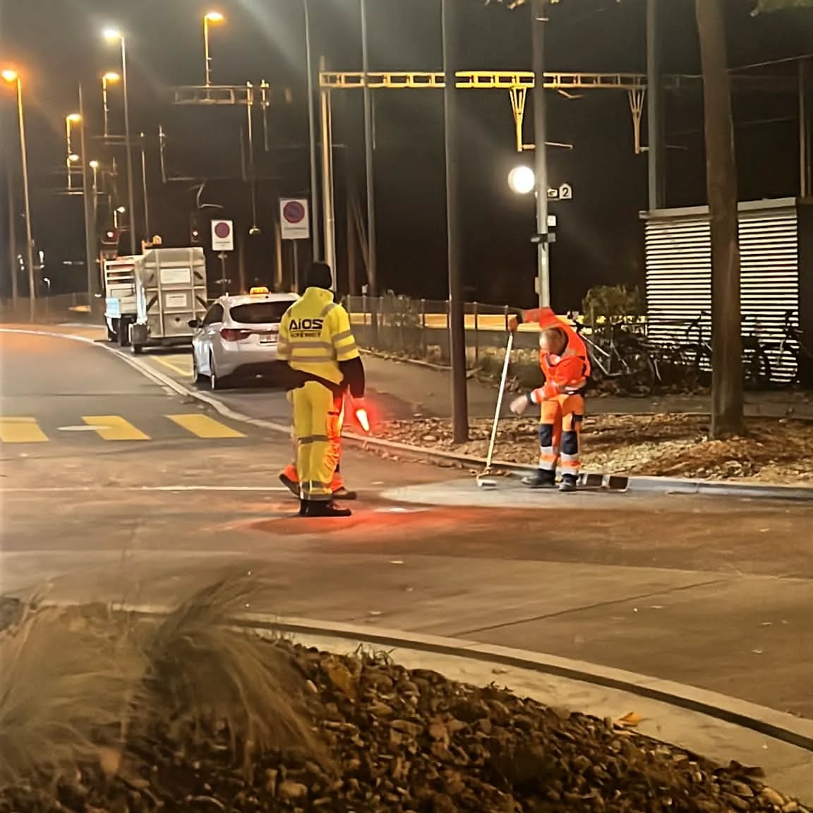 AiOS Verkehrsdienst in der Nacht
