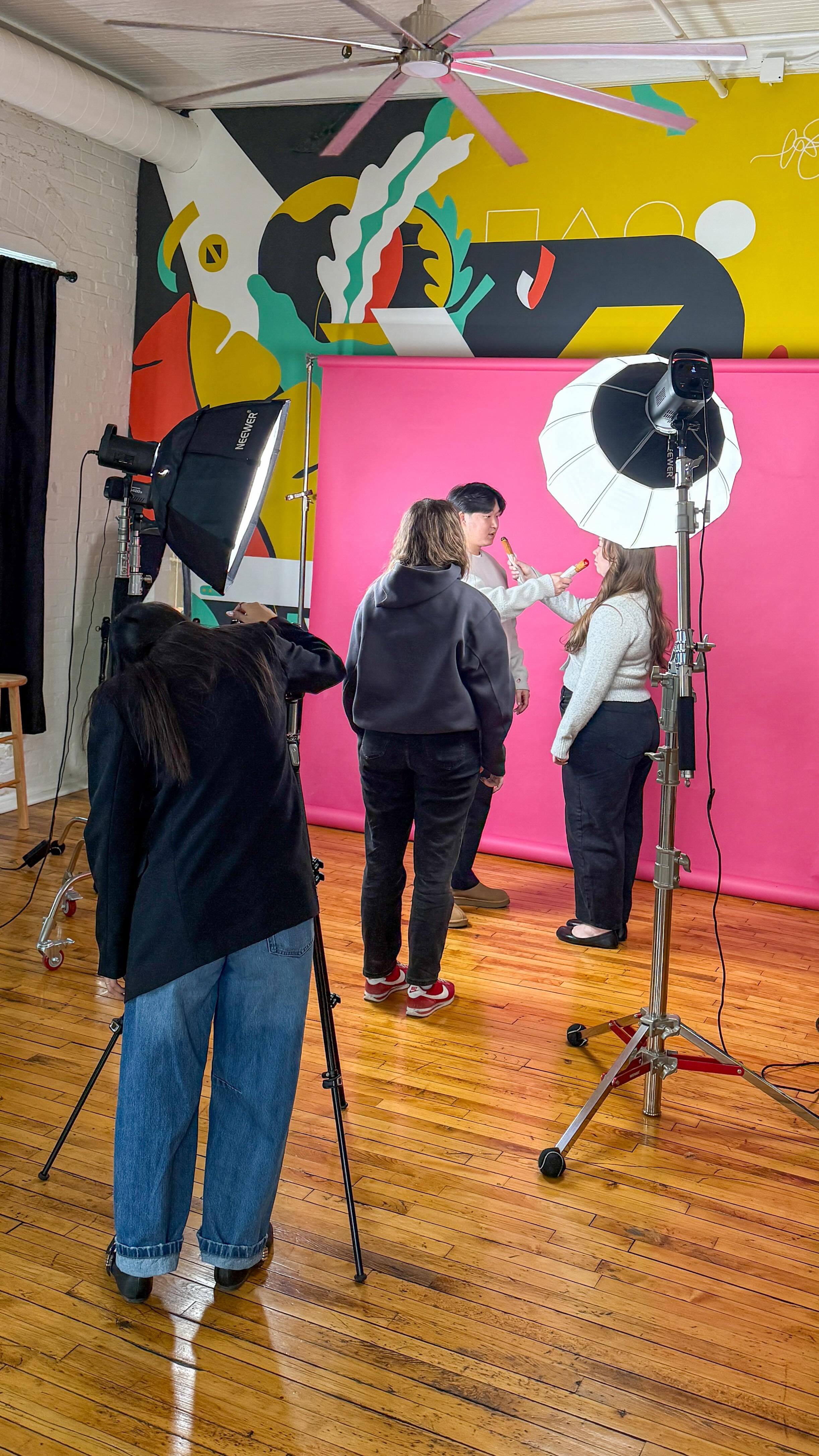 BTS - Studio content session. #befresco 🦩