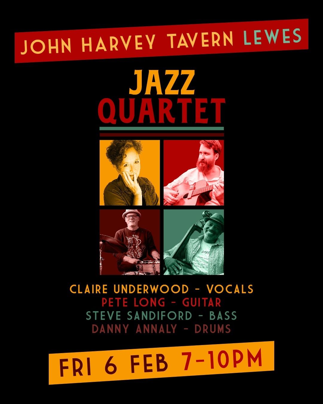 Kicking off our year of live music will be this wonderful ensemble of local jazz musicians lead by the wildly talented Claire underwood on vocals.
Table reservations now open so drop us a line on 01273 479 880