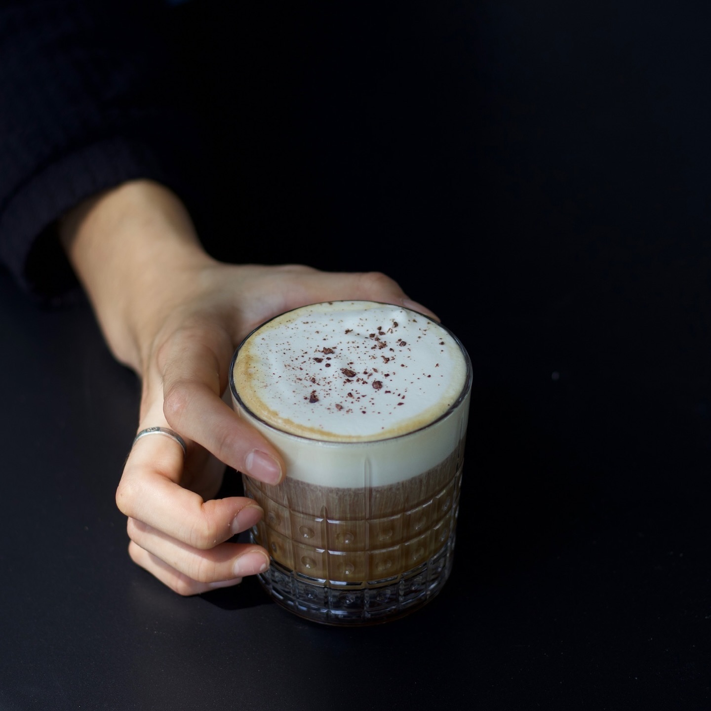 Here's a twist on the classic.
Long black topped with our addictive umami cream foam, Einspanner — simple and delicious! 😉