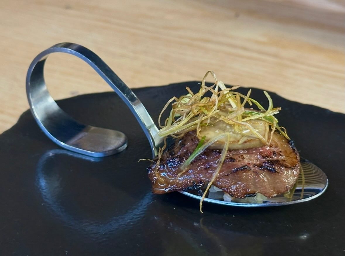 A5 wagyu crowned with foie gras, melting, buttery, and unapologetically rich. This is the course people talk about long after the meal ends.