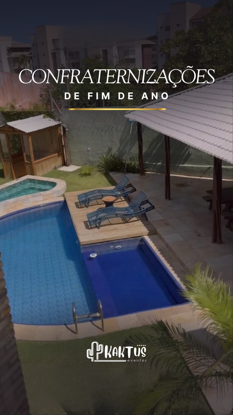 A sua confraternização pede um lugar especial e sente só a vibe desse lugar! 🤩🥰
Já deu pra imaginar como foi essa confra, neh? Olha esse SPOILER!! 😎
Para essa entrega contamos com a @nobrehousepdd ! Um local para receber público de todas as idades, tudo concentrado em um só lugar. A casa disponibiliza:
- piscina aquecida
- piscina infantil e adulta
- quadra de areia
- deck para fazer aquele bom churrasco
- 6 suítes nos mais diversos formatos e muito conforto
E muito mais!!
Com certeza, um final de semana de muita diversão em um local ideal de lazer para famílias, amigos e empresas!!
💚🌵☀️