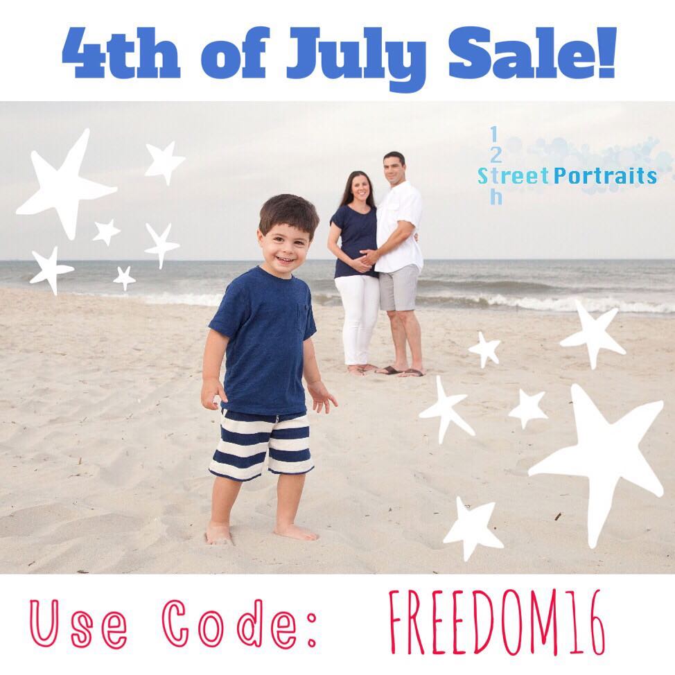 ⭐️Did someone say Sale?!? HAPPY 4th of JULY! ⭐️ enjoy 10% off EVERYTHING through July 16th with the code FREEDOM16! #12thstreetportraits #obx #outerbanks
