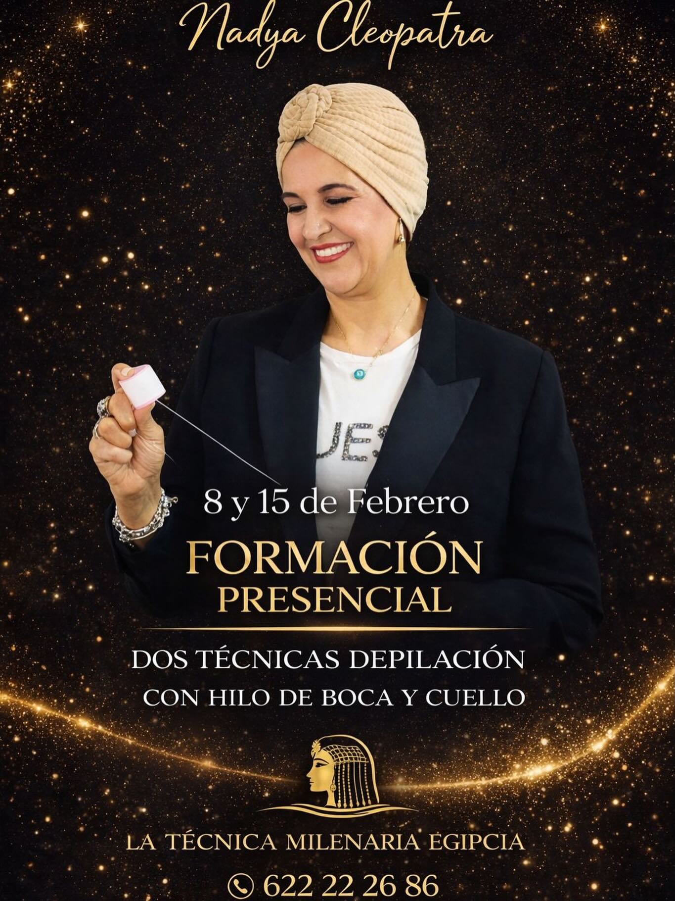 ✨ Curso de Depilación con Hilo ✨
Aprende la técnica de cuello y técnica de la boca, ideal para lograr acabados limpios, precisos y profesionales.
Eleva tu nivel y ofrece un servicio más completo y delicado a tus clientes. ✨ DESCUBRE ✨
TÉCNICA DEL CUELLO
Depilación con hilo
💎 Más seguridad
🎯 Más precisión Aprende la técnica milenaria egipcia: depilación con hilo 🧵. #cejasnaturales #cejasperfectas✔️ #cursodepilacionconhilo #henna #depilacionconhilo