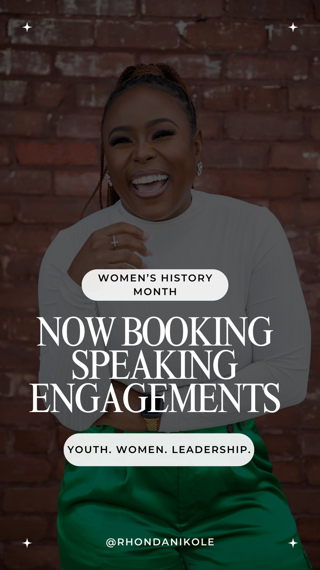 March is Women’s History Month, and I’m now accepting speaking engagements.
I speak with:
• High school & college women about life, mental health, using their voice, and showing up authentically
• Organizations and communities around women’s empowerment and leadership
• Nonprofit leaders about purpose-driven leadership, clarity, and sustainability
Whether it’s a school, campus, conference, or community space, my goal is always the same — honest conversations that leave people feeling seen, equipped, and empowered.
📩 DM me “SPEAKER”
🔗 Or click the link in my bio to complete the speaker request form.