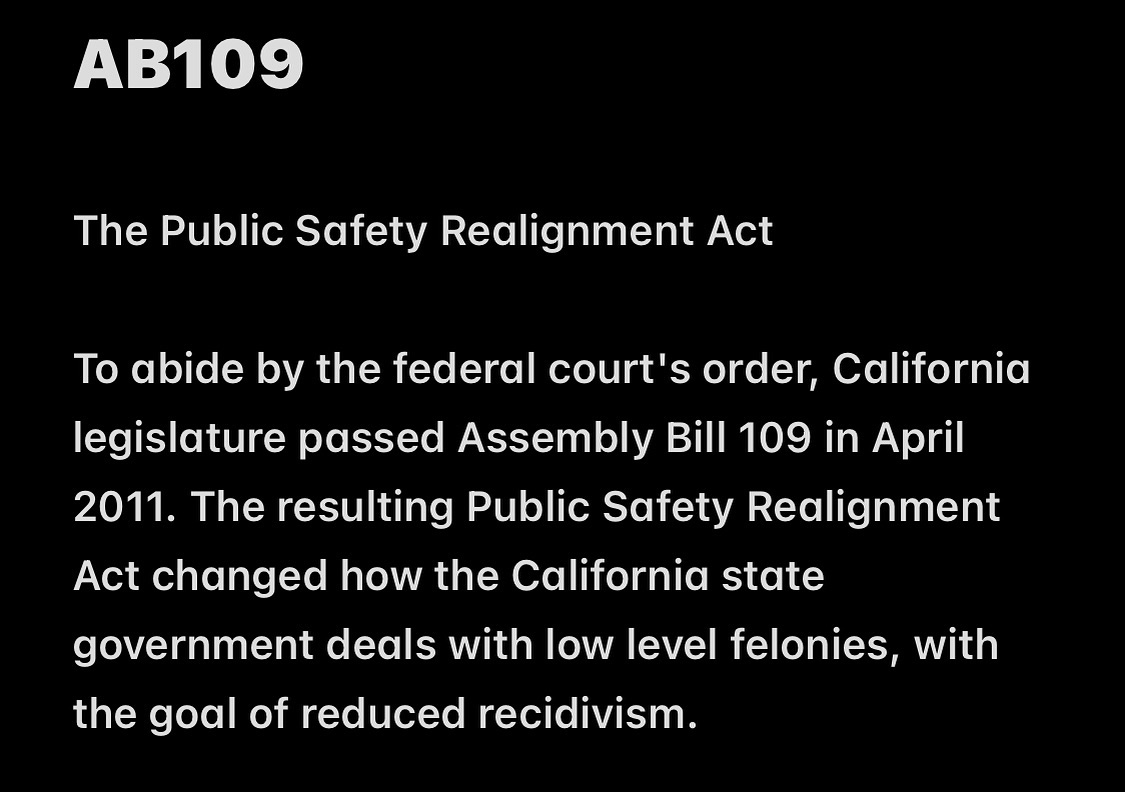 What is AB109?